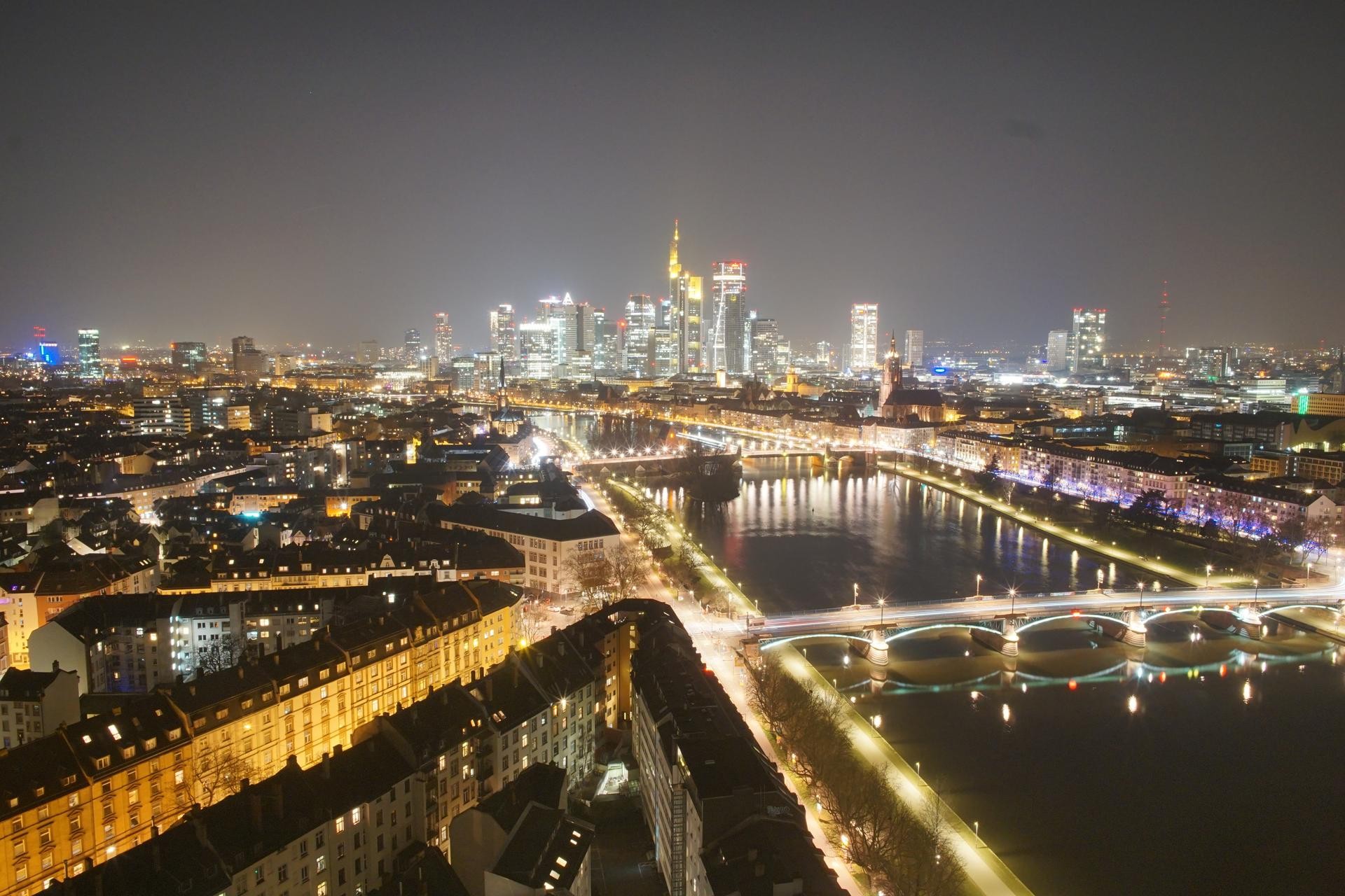 Archiv Foto Webcam Panoramablick auf die Skyline Frankfurt