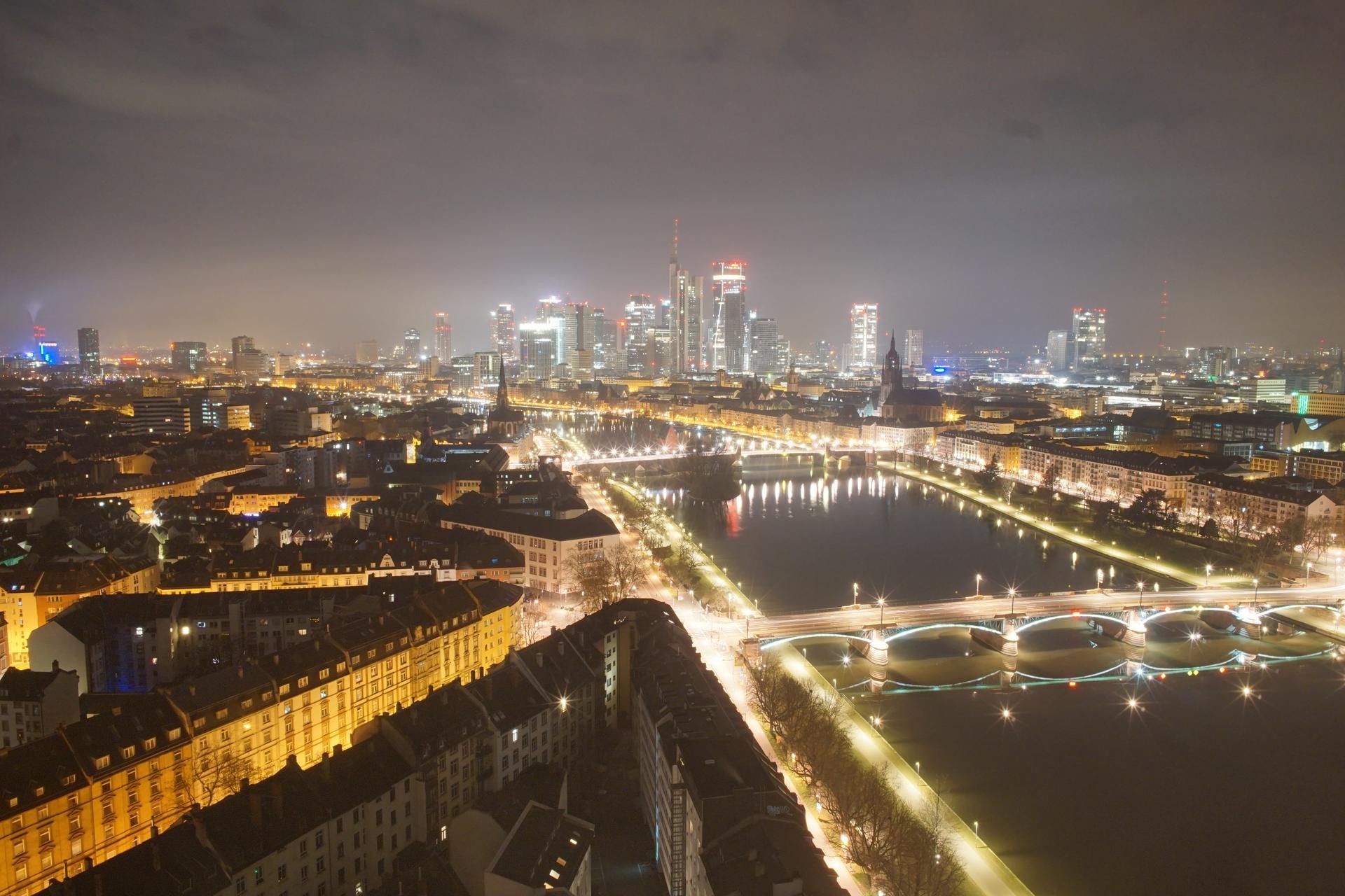 Archiv Foto Webcam Panoramablick auf die Skyline Frankfurt