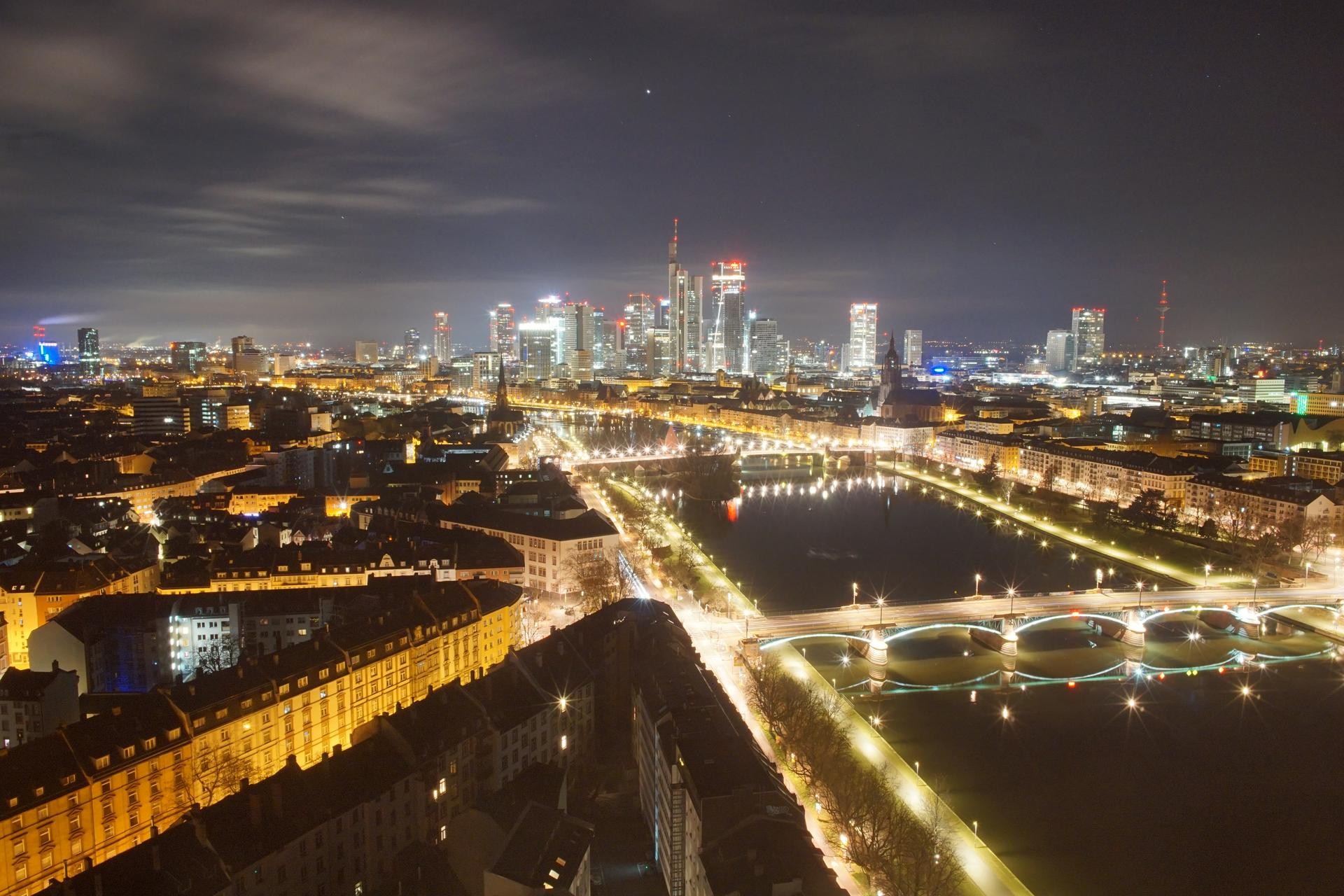Archiv Foto Webcam Panoramablick auf die Skyline Frankfurt