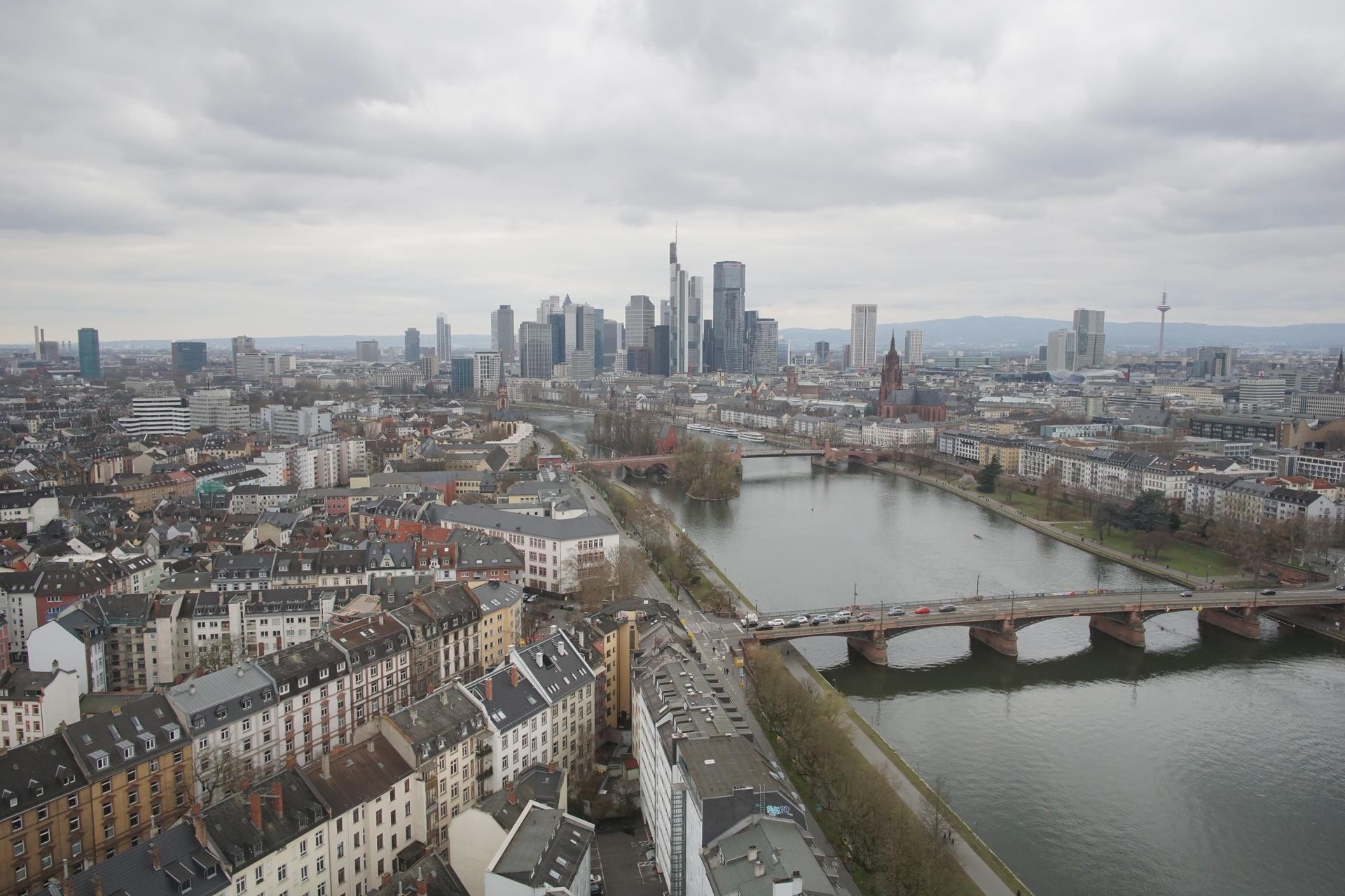 Archiv Foto Webcam Panoramablick auf die Skyline Frankfurt