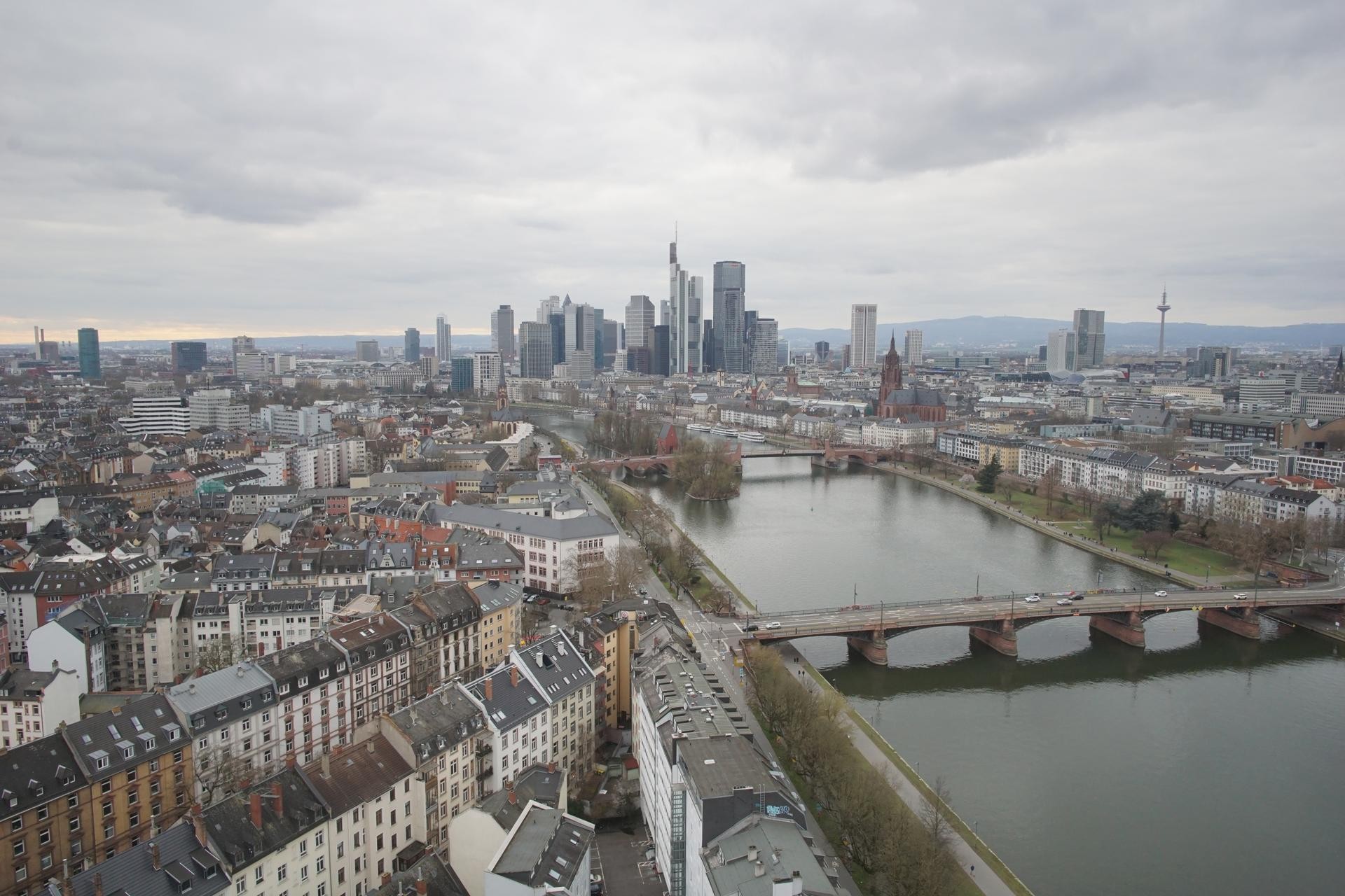 Archiv Foto Webcam Panoramablick auf die Skyline Frankfurt
