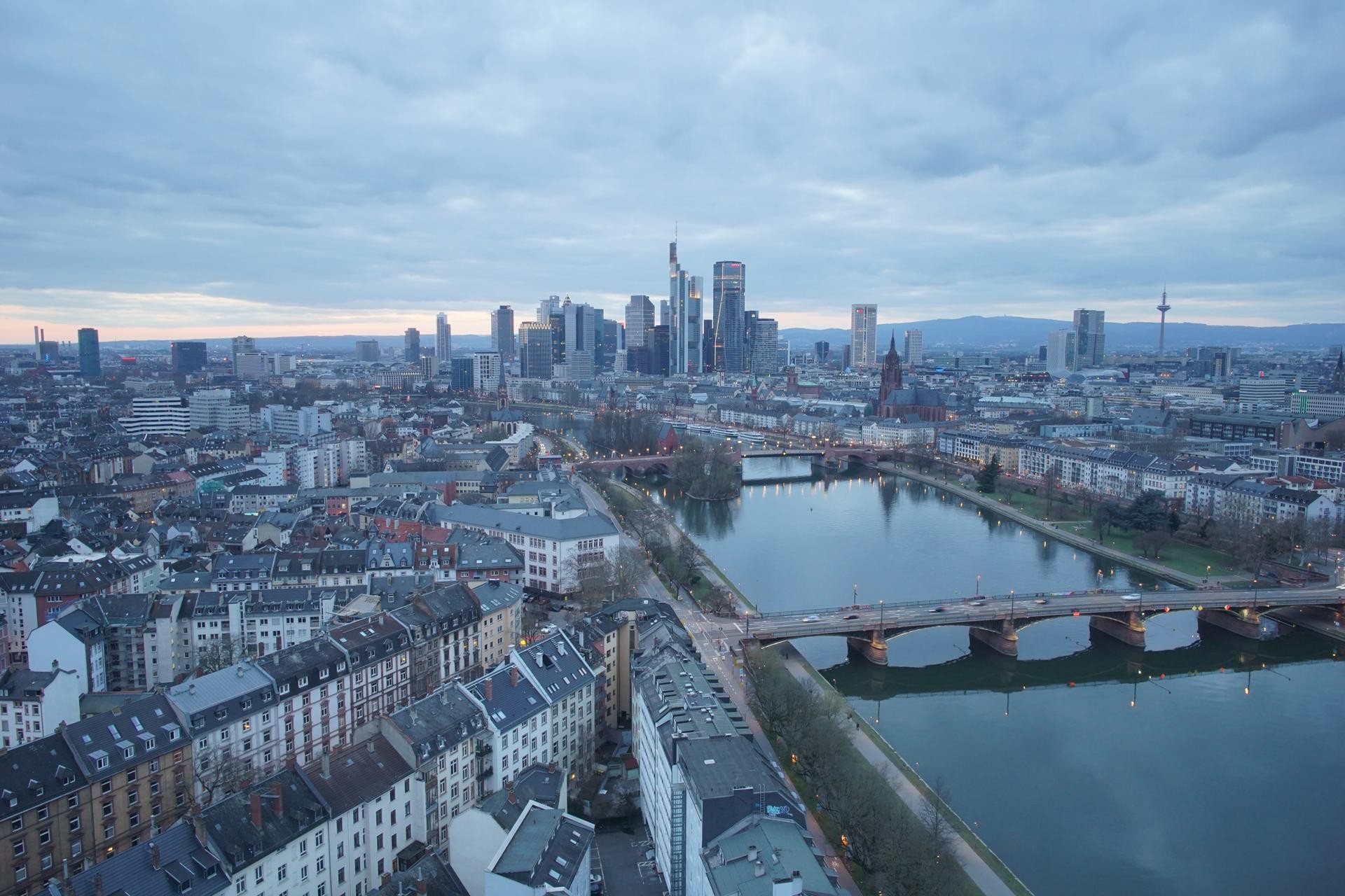 Archiv Foto Webcam Panoramablick auf die Skyline Frankfurt