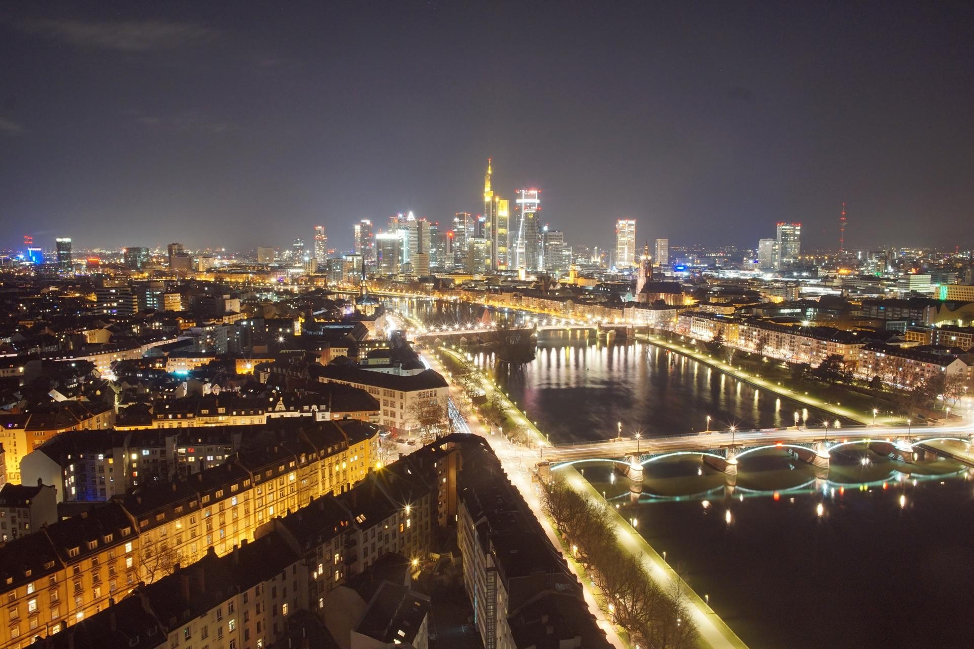 Archiv Foto Webcam Panoramablick auf die Skyline Frankfurt