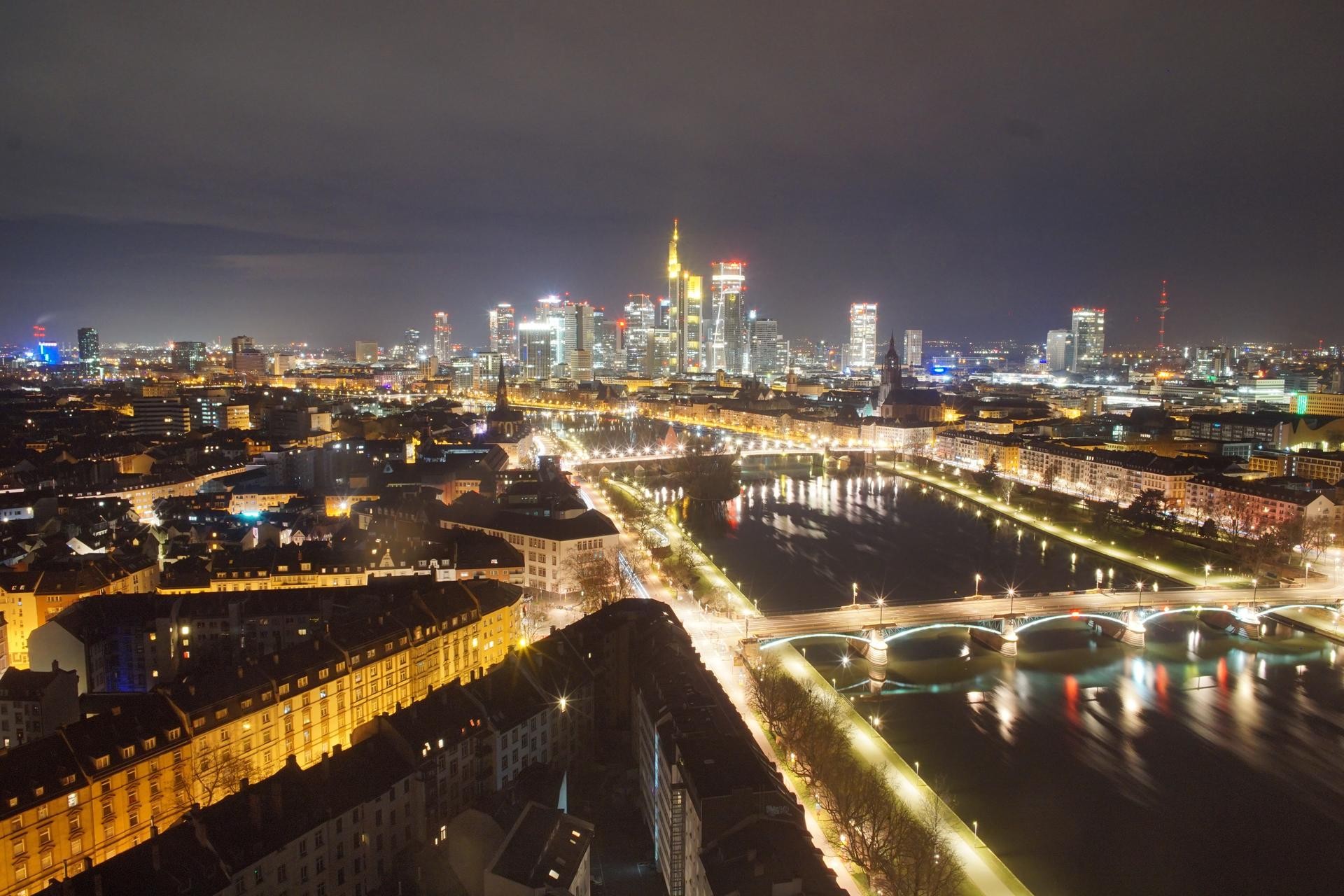 Archiv Foto Webcam Panoramablick auf die Skyline Frankfurt
