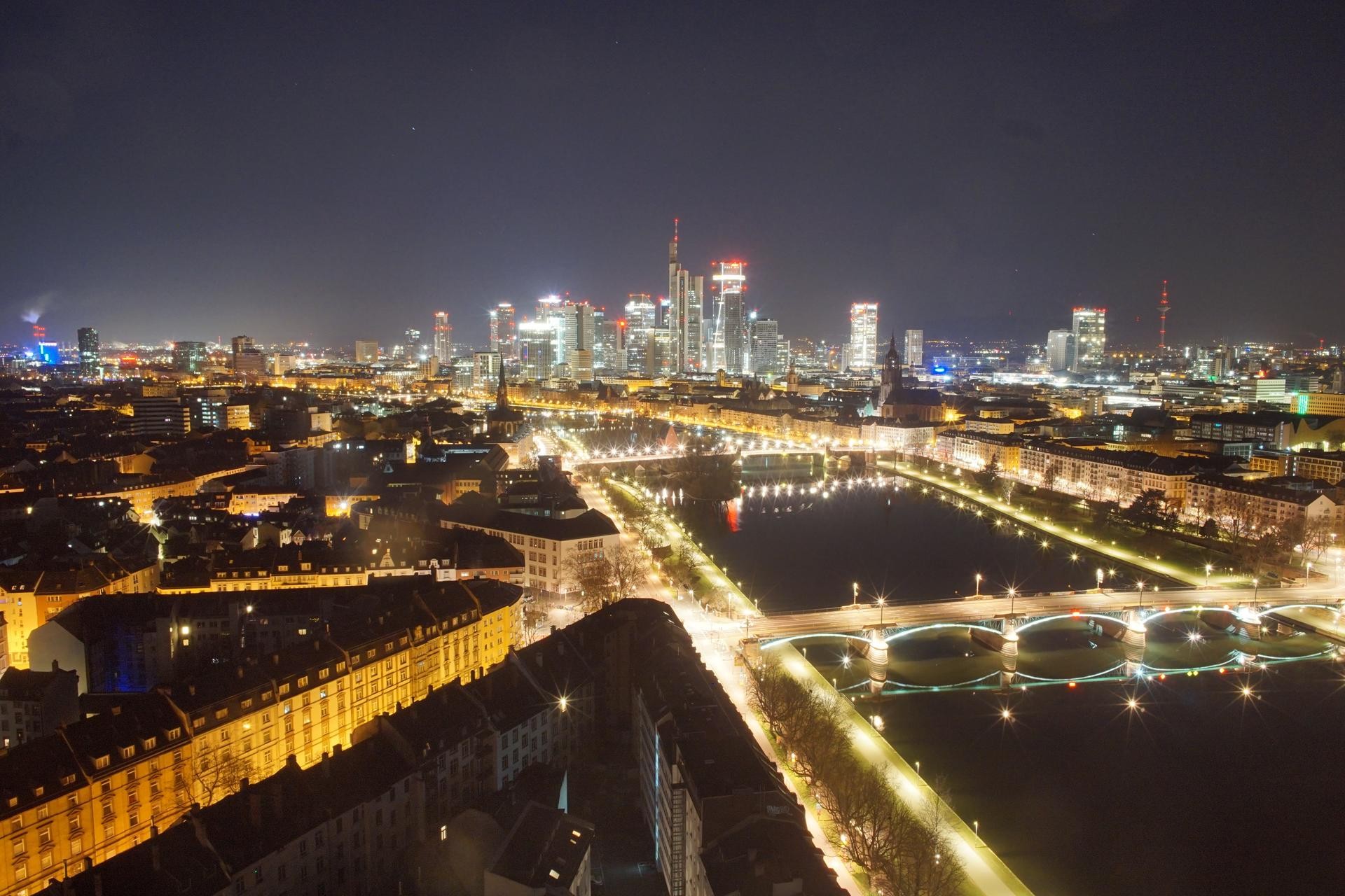 Archiv Foto Webcam Panoramablick auf die Skyline Frankfurt