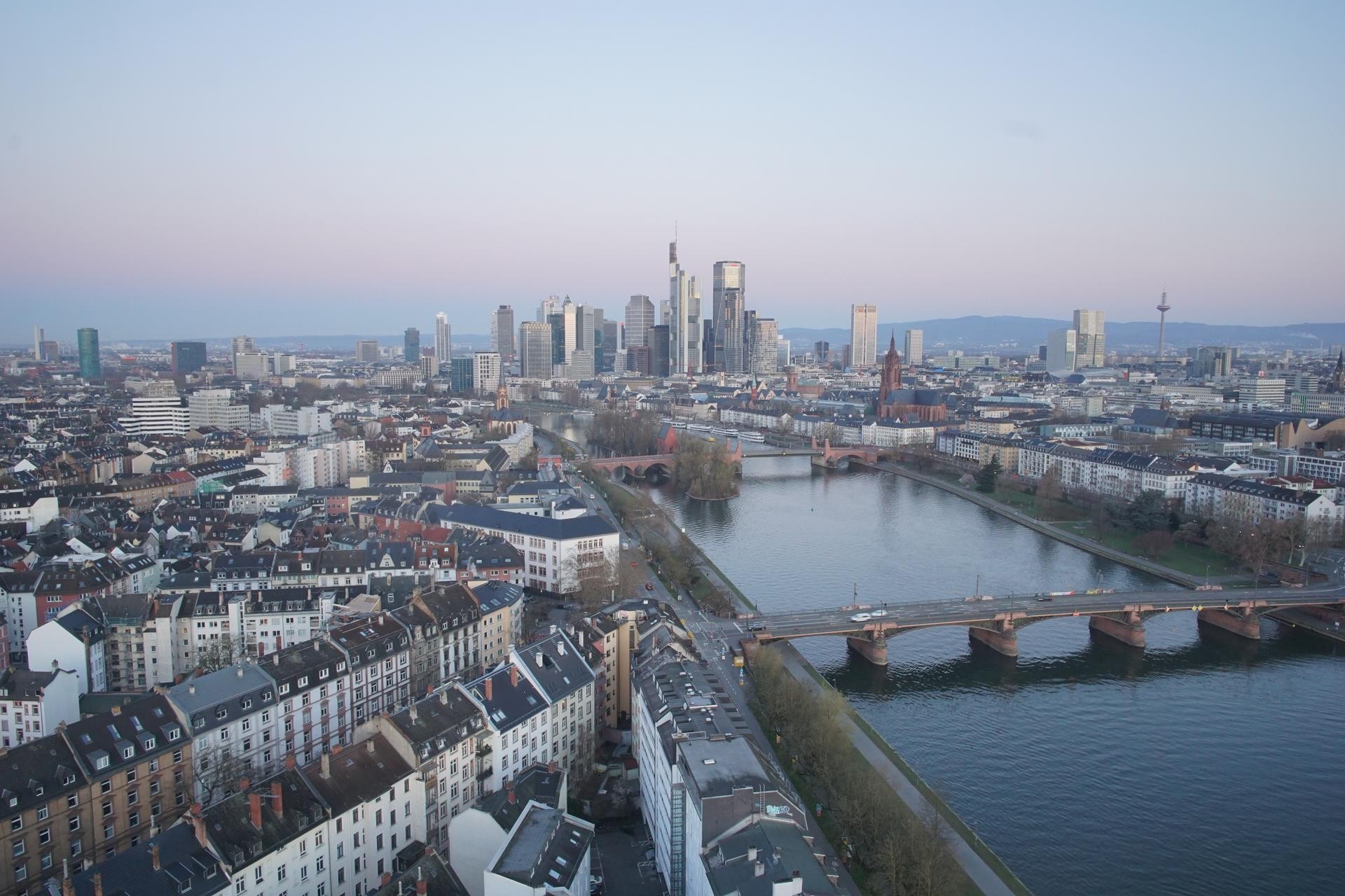 Archiv Foto Webcam Panoramablick auf die Skyline Frankfurt