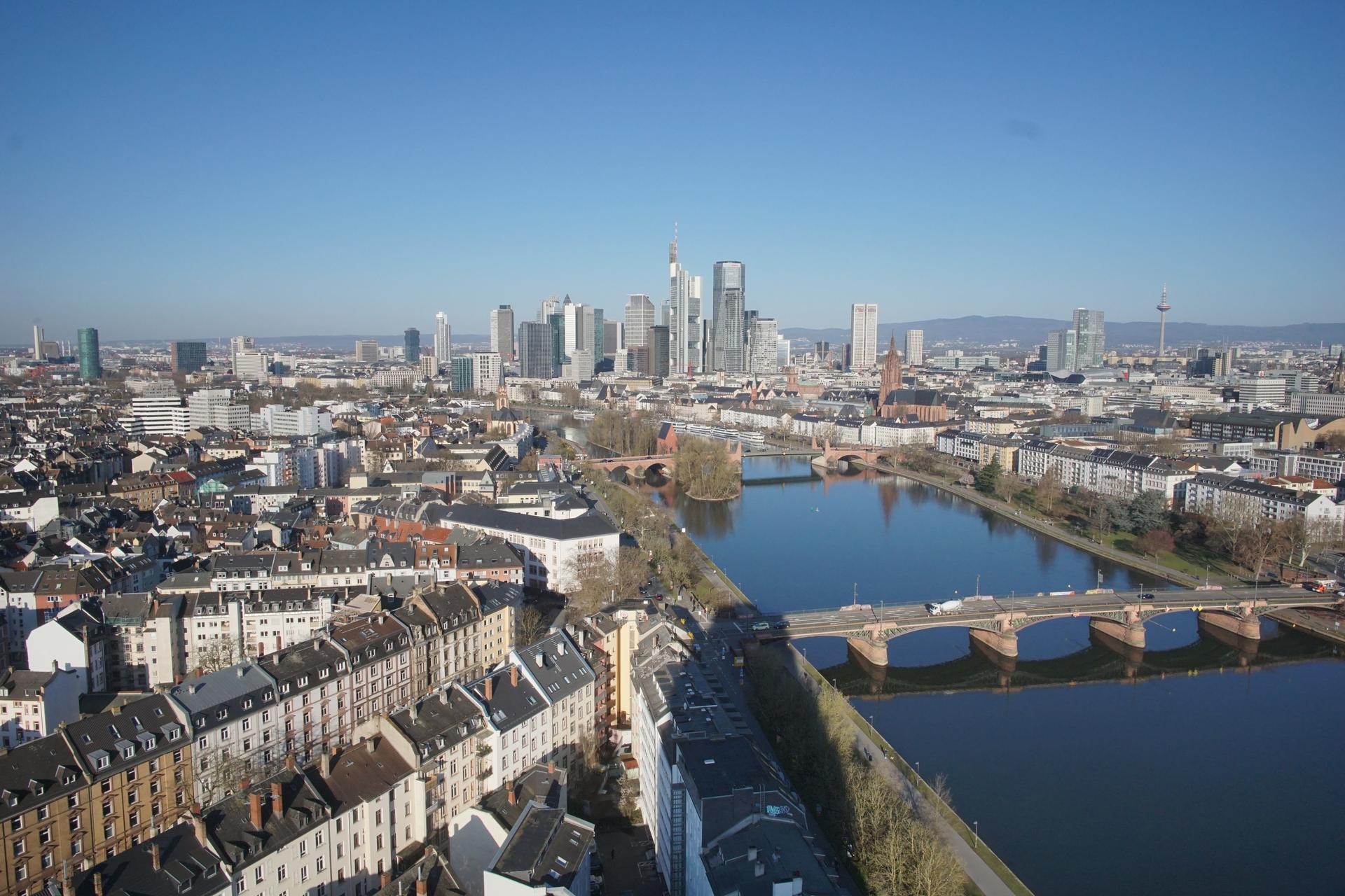 Archiv Foto Webcam Panoramablick auf die Skyline Frankfurt