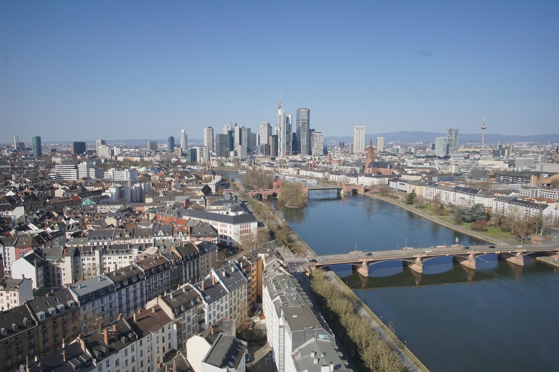 Archiv Foto Webcam Panoramablick auf die Skyline Frankfurt