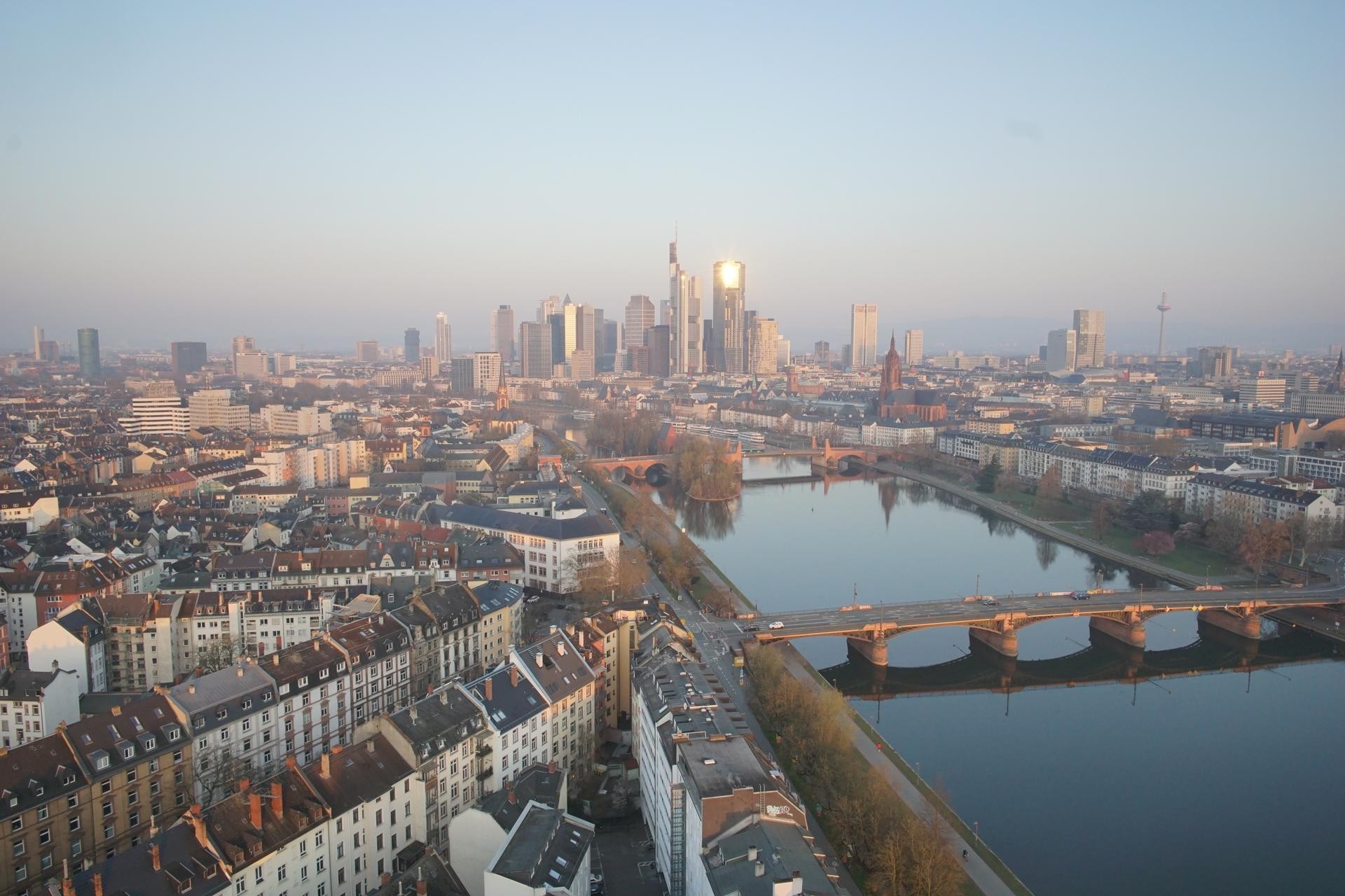 Archiv Foto Webcam Panoramablick auf die Skyline Frankfurt