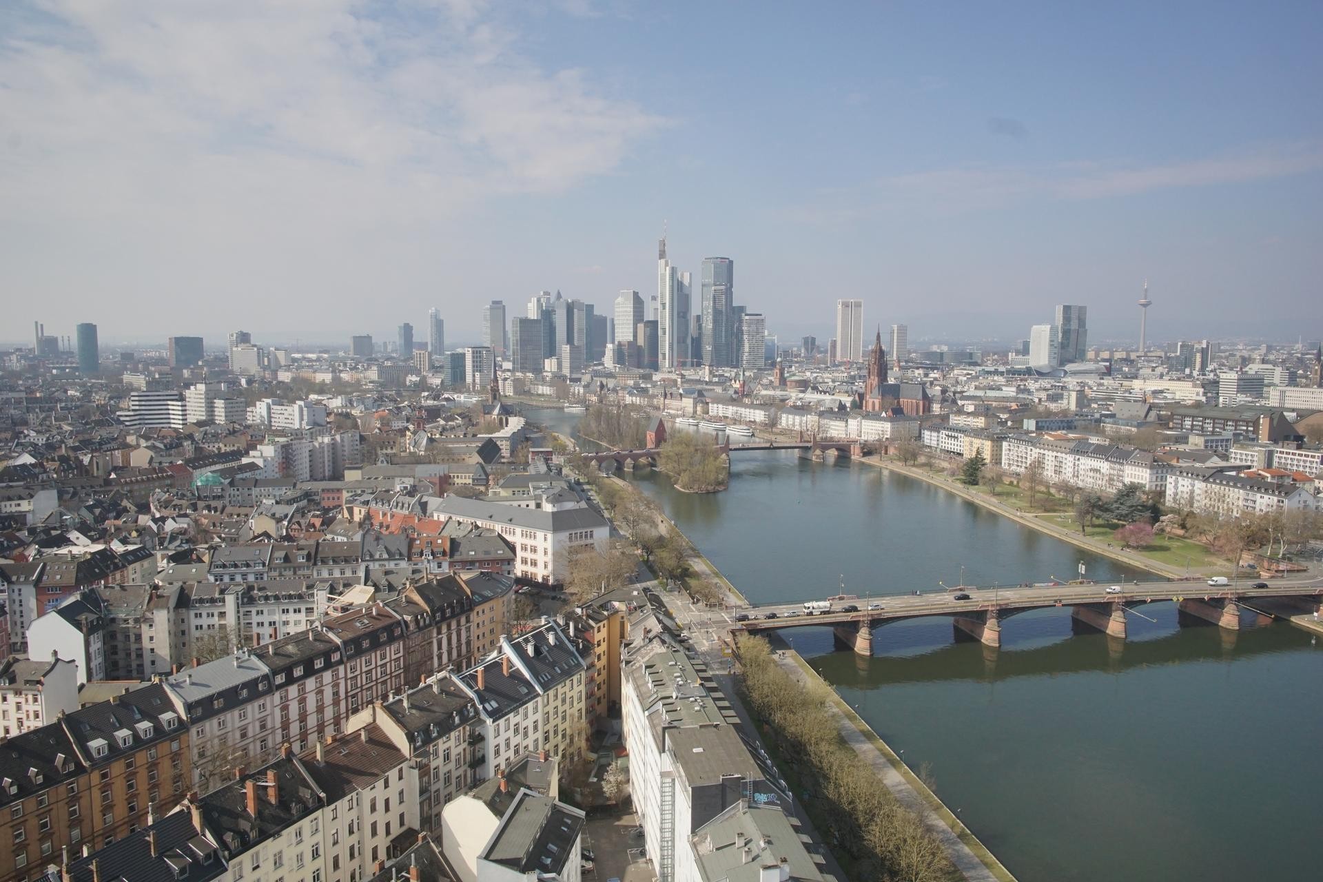 Archiv Foto Webcam Panoramablick auf die Skyline Frankfurt