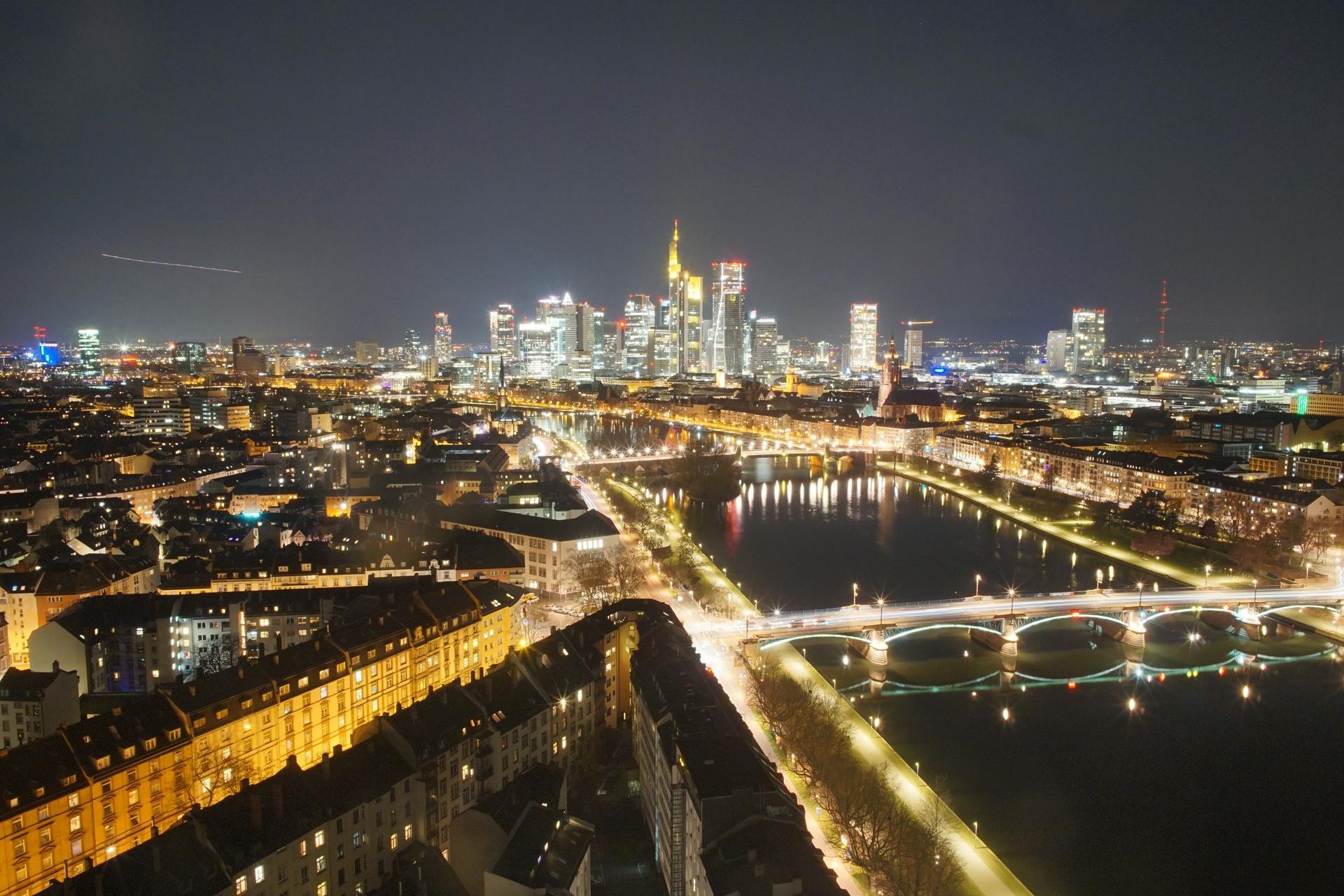 Archiv Foto Webcam Panoramablick auf die Skyline Frankfurt