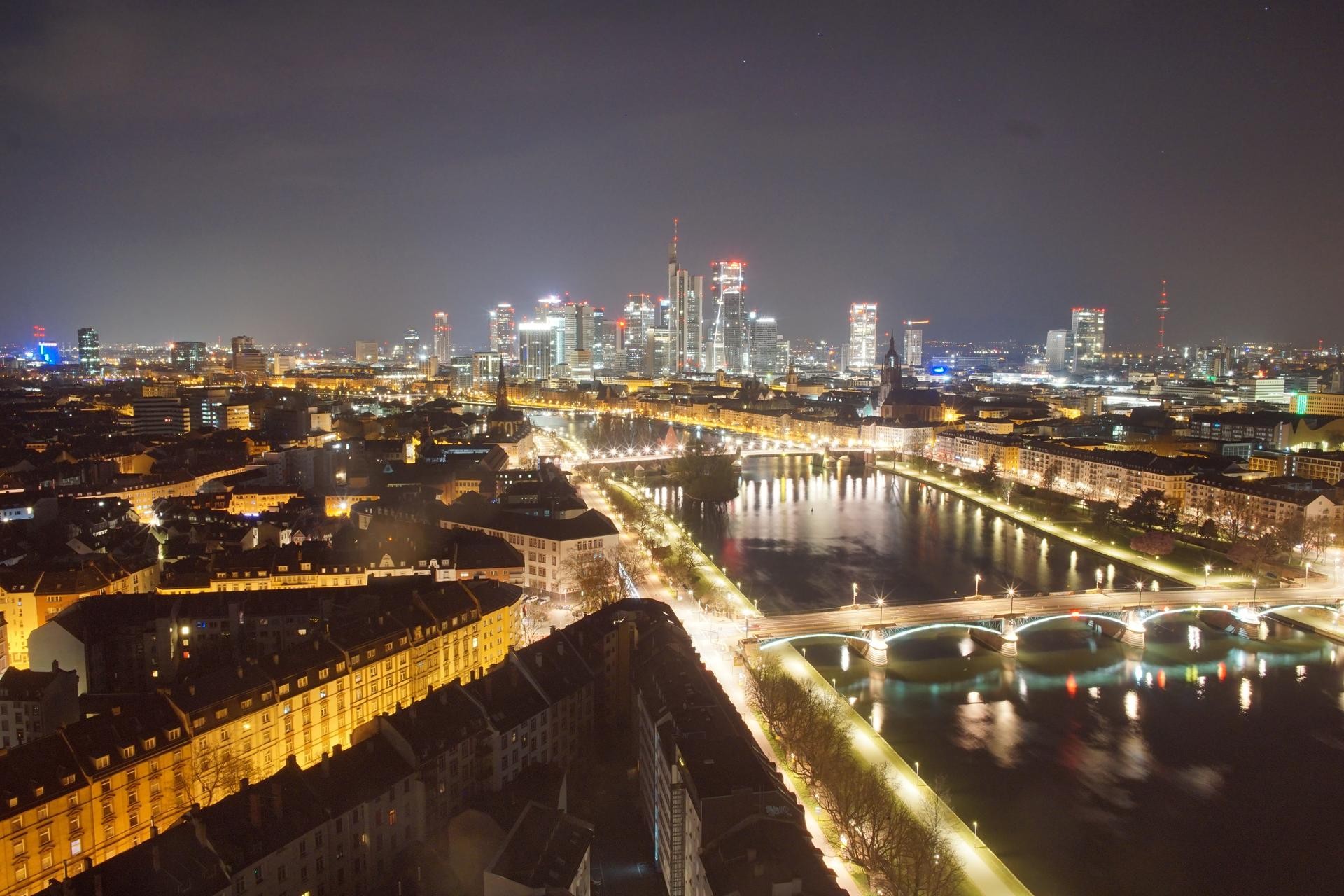 Archiv Foto Webcam Panoramablick auf die Skyline Frankfurt