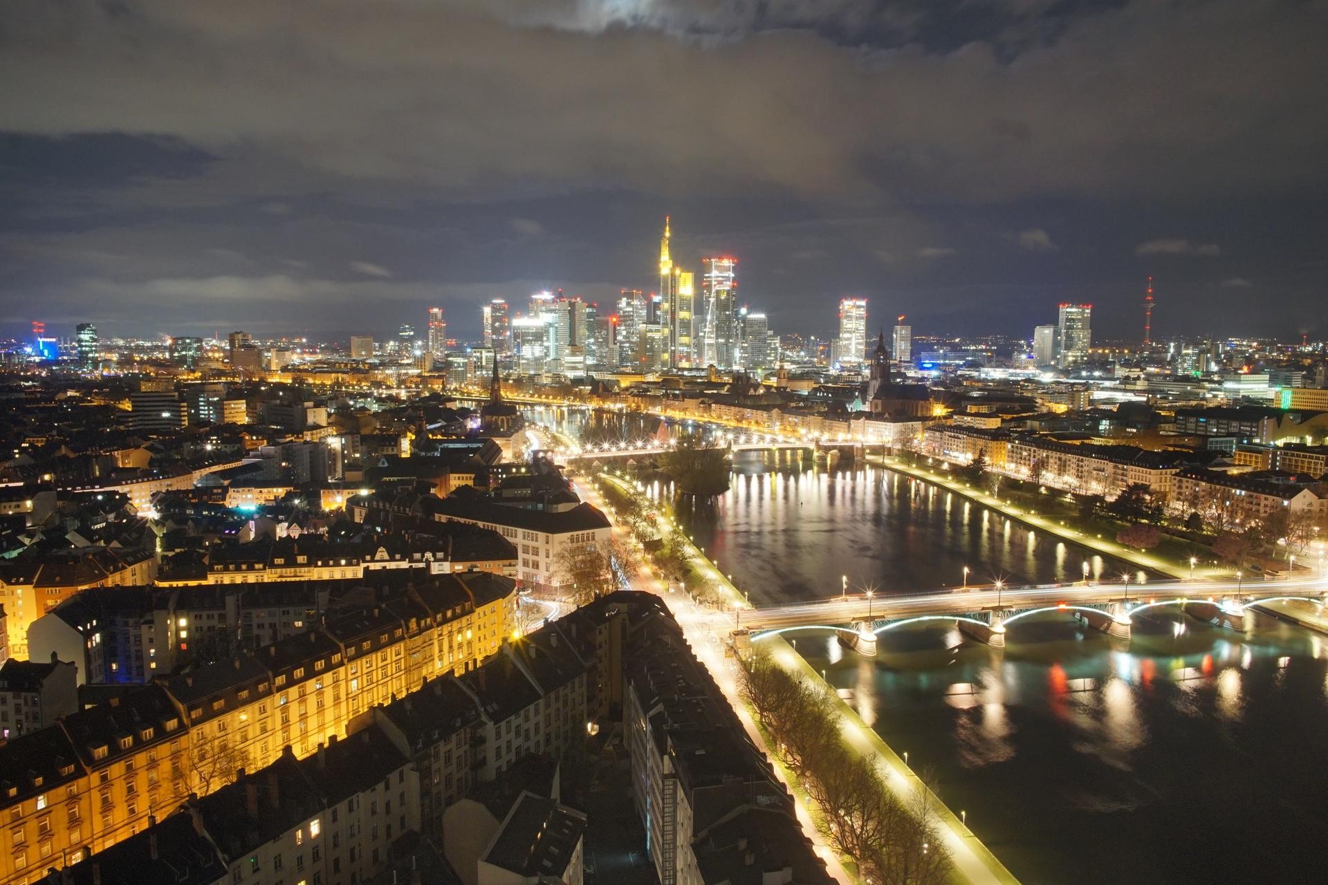 Archiv Foto Webcam Panoramablick auf die Skyline Frankfurt