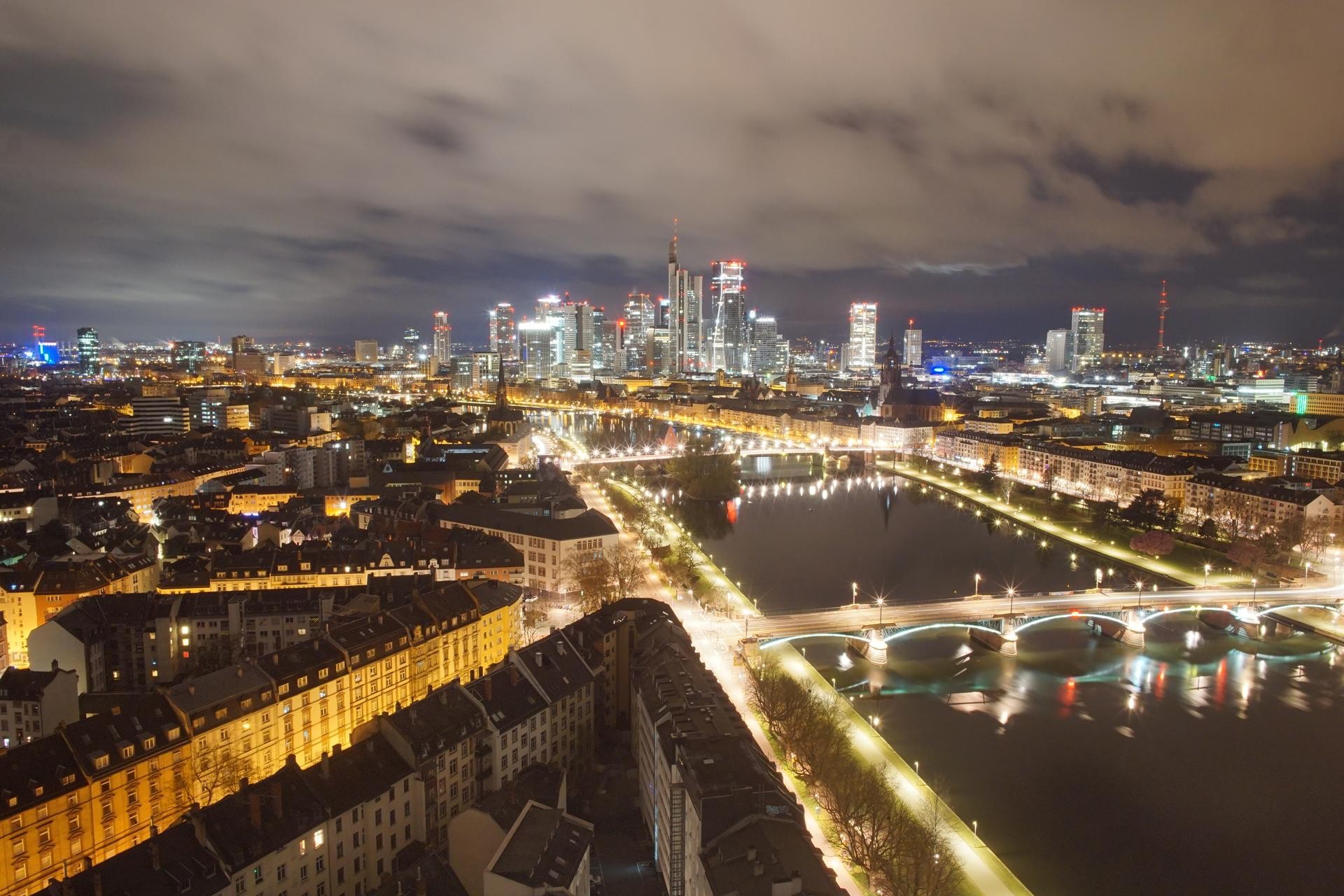 Archiv Foto Webcam Panoramablick auf die Skyline Frankfurt