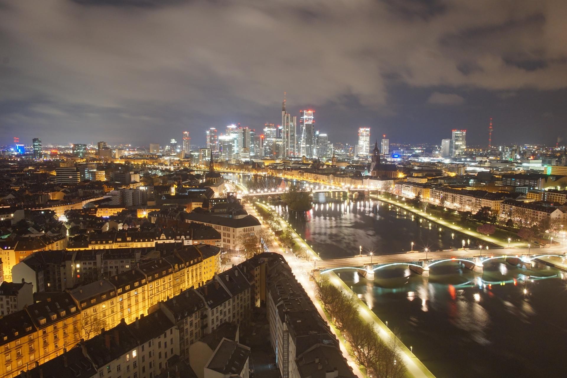 Archiv Foto Webcam Panoramablick auf die Skyline Frankfurt