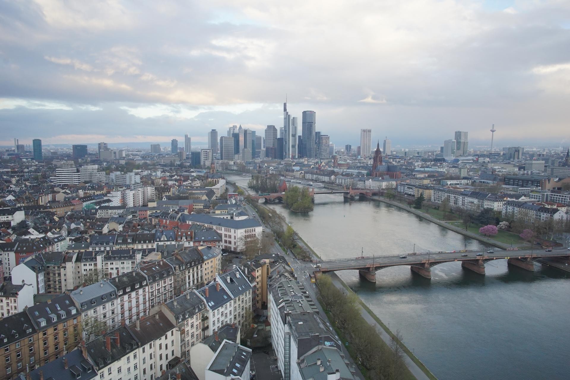 Archiv Foto Webcam Panoramablick auf die Skyline Frankfurt