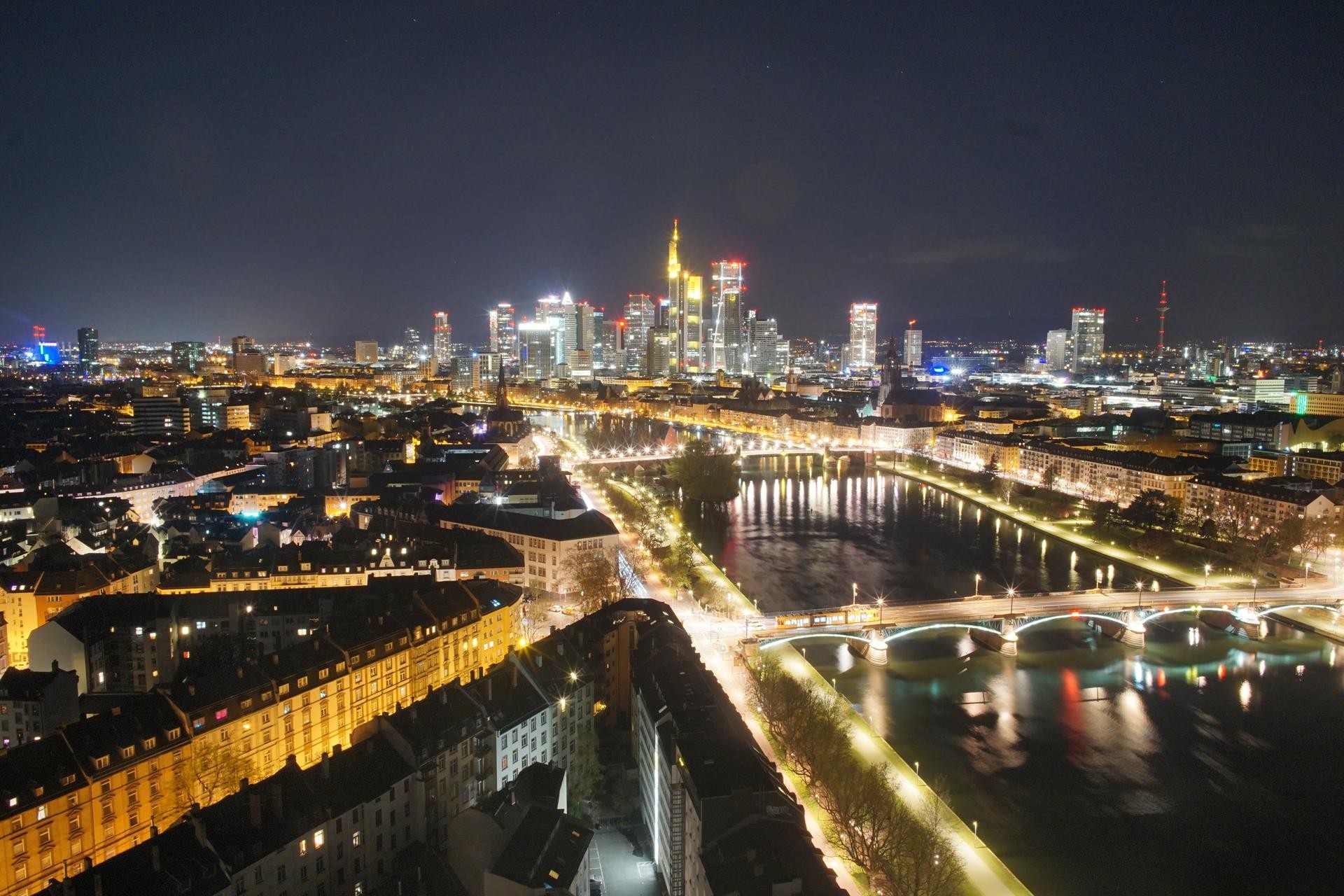 Archiv Foto Webcam Panoramablick auf die Skyline Frankfurt