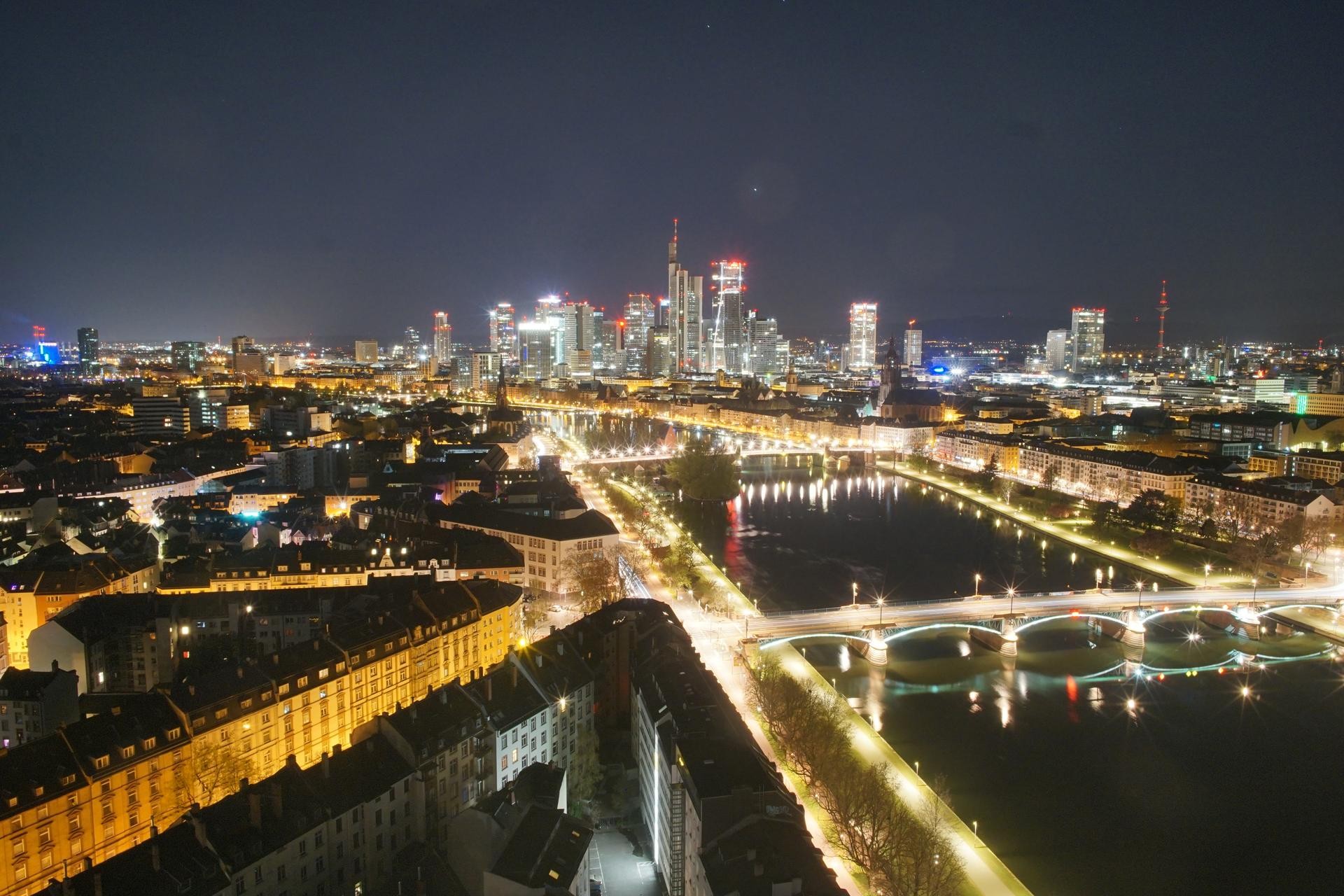Archiv Foto Webcam Panoramablick auf die Skyline Frankfurt