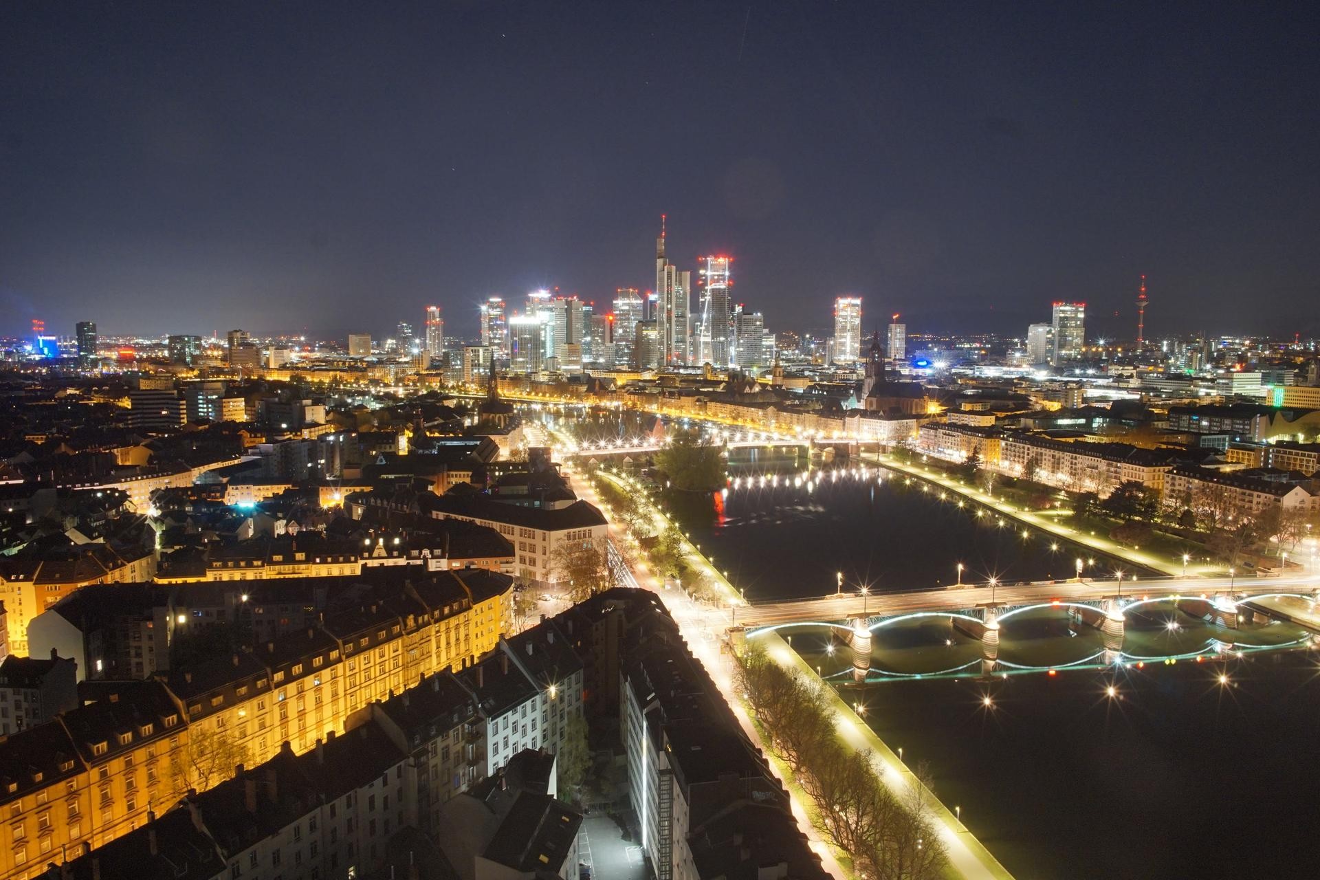 Archiv Foto Webcam Panoramablick auf die Skyline Frankfurt