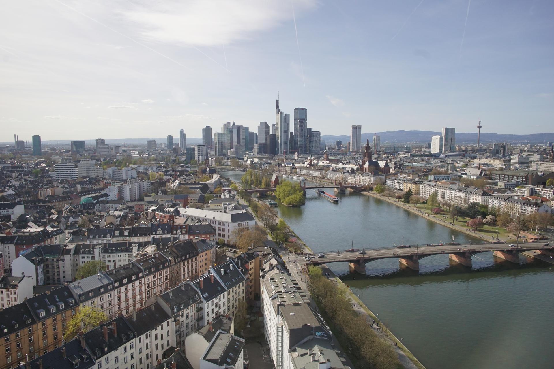 Archiv Foto Webcam Panoramablick auf die Skyline Frankfurt