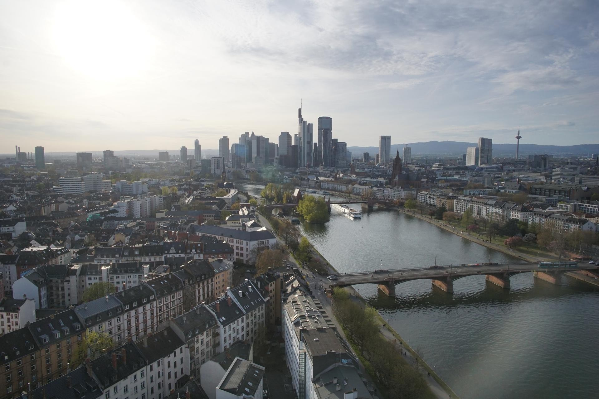 Archiv Foto Webcam Panoramablick auf die Skyline Frankfurt