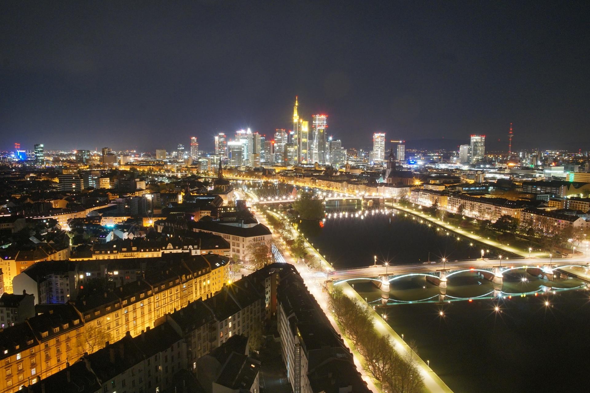 Archiv Foto Webcam Panoramablick auf die Skyline Frankfurt