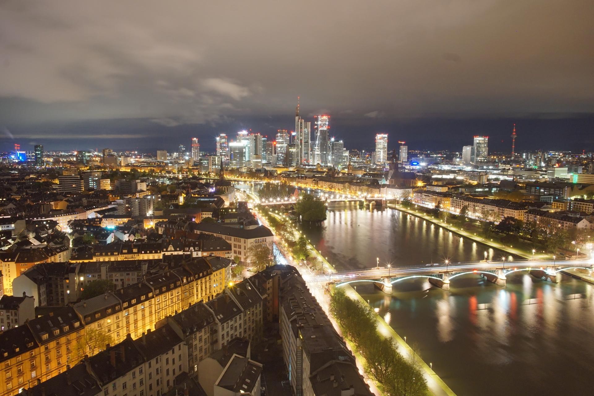 Archiv Foto Webcam Panoramablick auf die Skyline Frankfurt