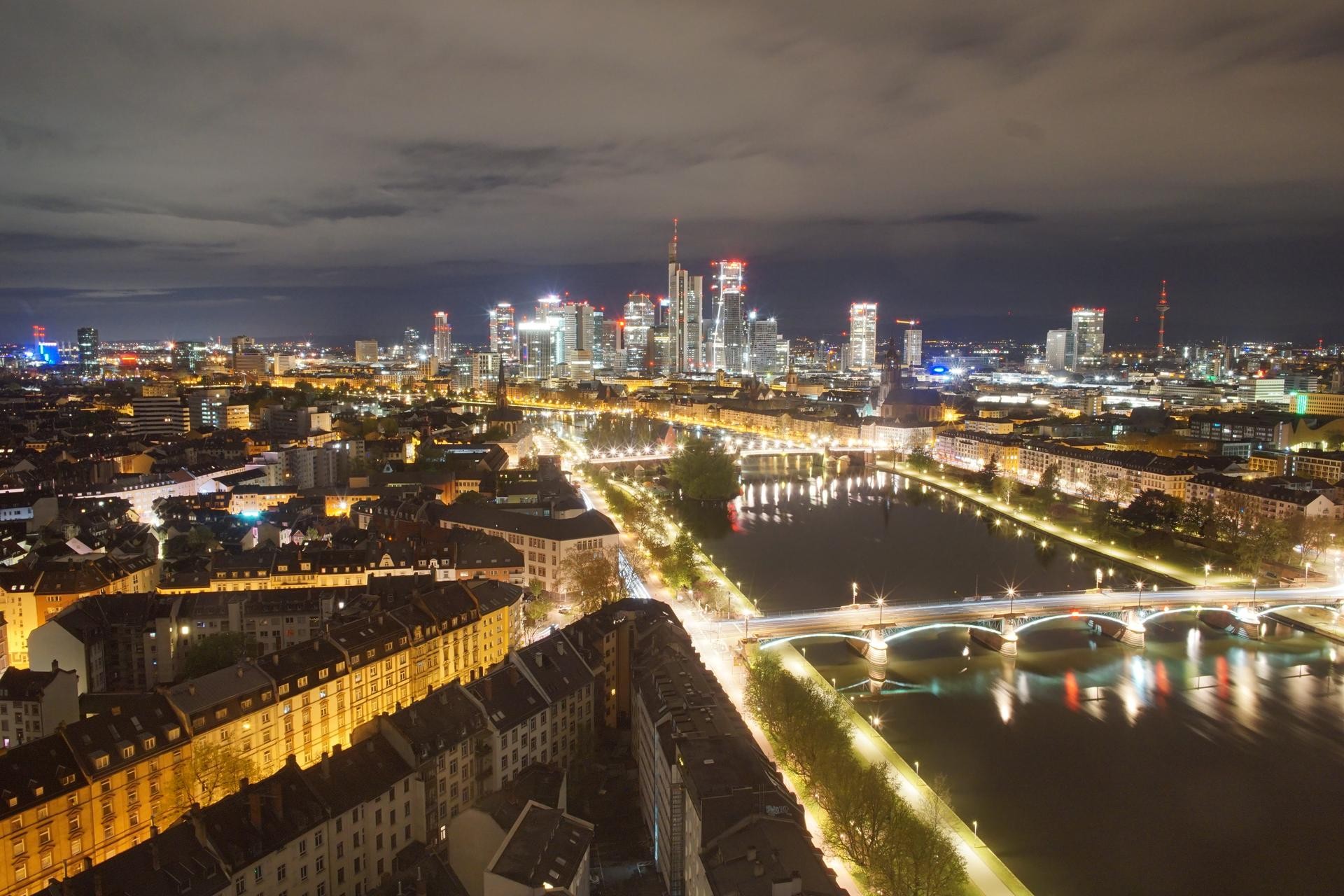 Archiv Foto Webcam Panoramablick auf die Skyline Frankfurt