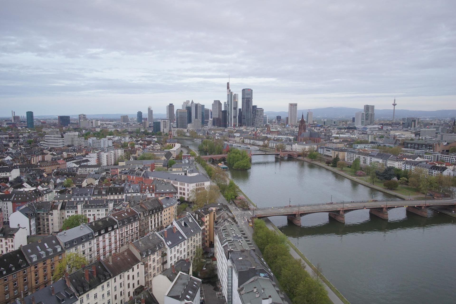 Archiv Foto Webcam Panoramablick auf die Skyline Frankfurt