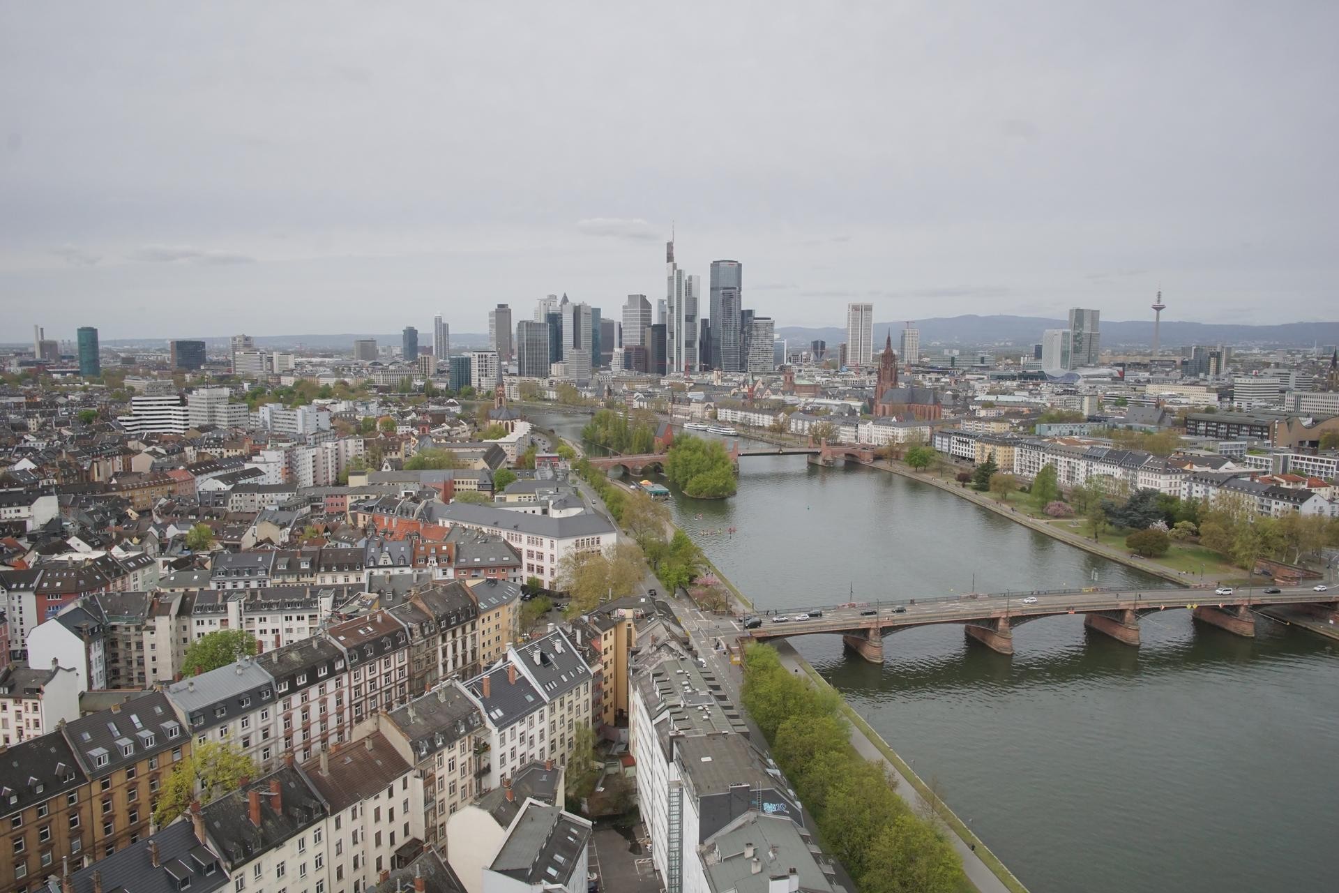 Archiv Foto Webcam Panoramablick auf die Skyline Frankfurt