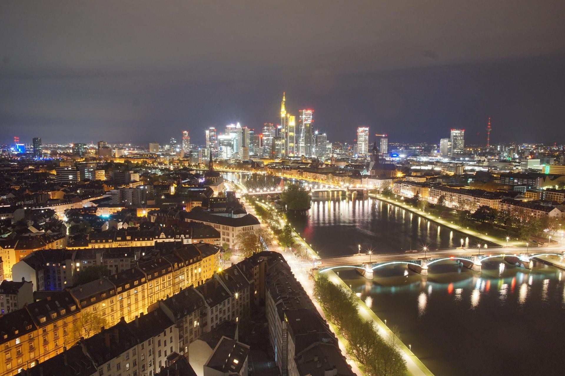 Archiv Foto Webcam Panoramablick auf die Skyline Frankfurt