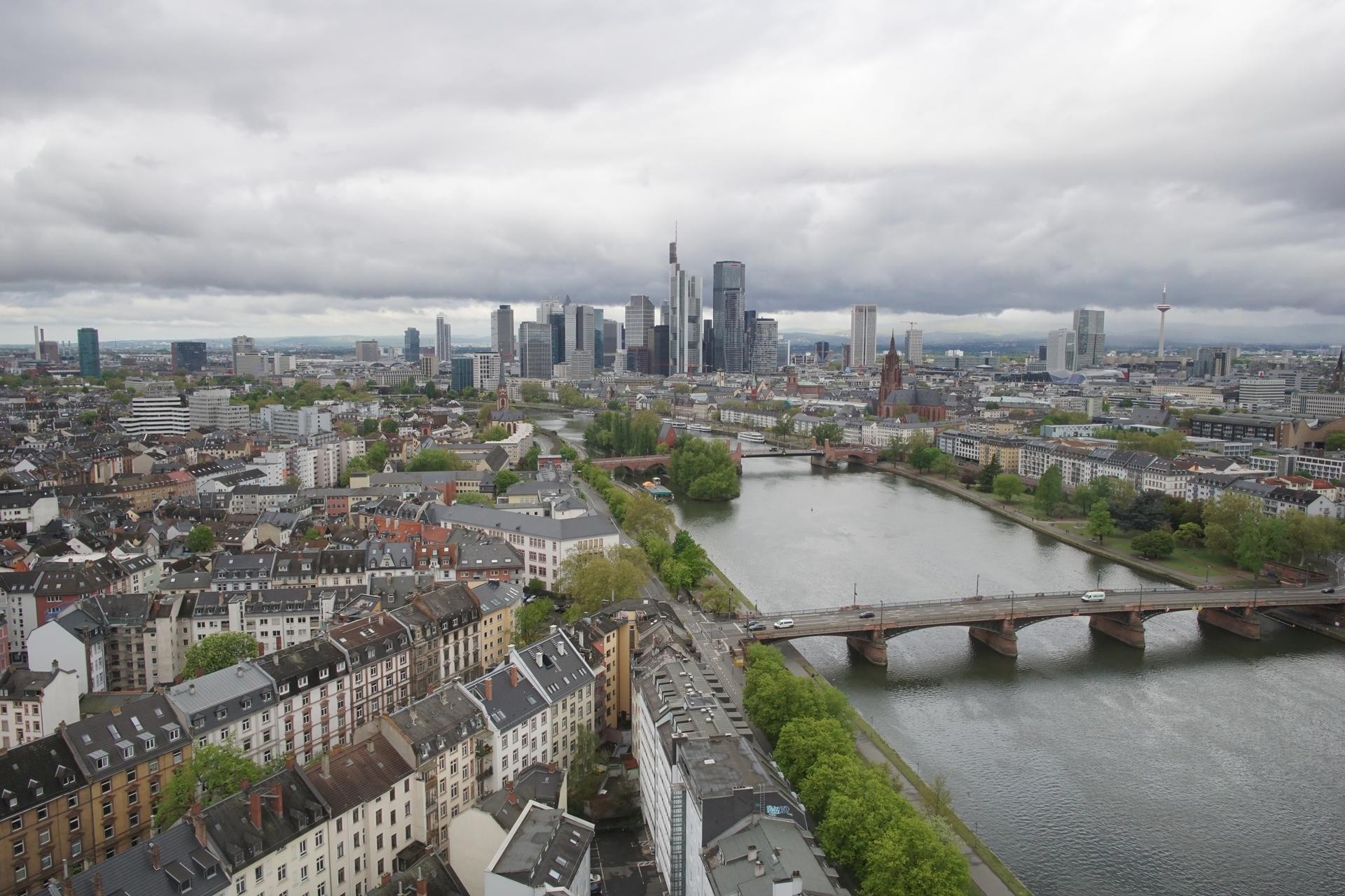 Archiv Foto Webcam Panoramablick auf die Skyline Frankfurt