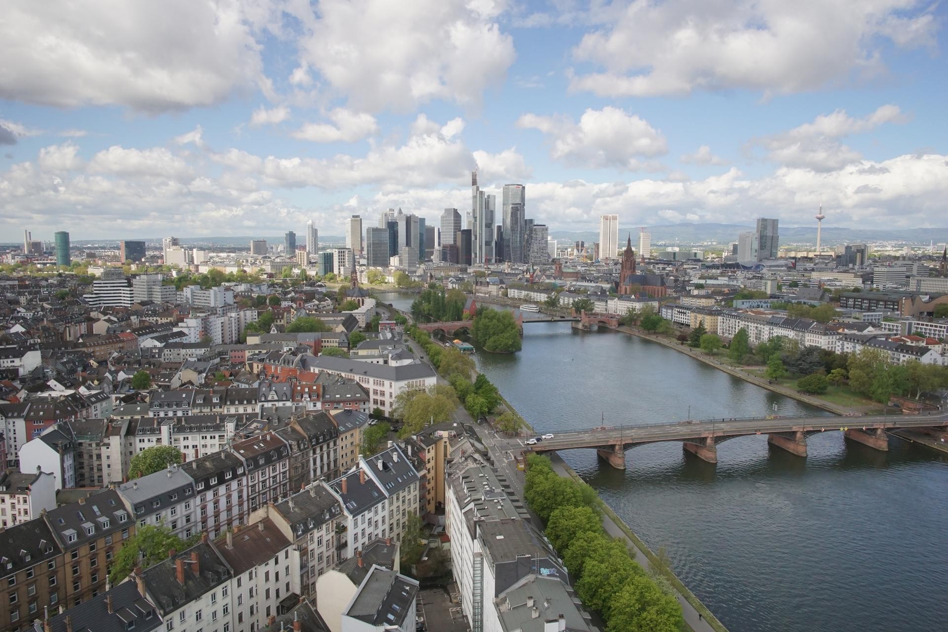 Archiv Foto Webcam Panoramablick auf die Skyline Frankfurt