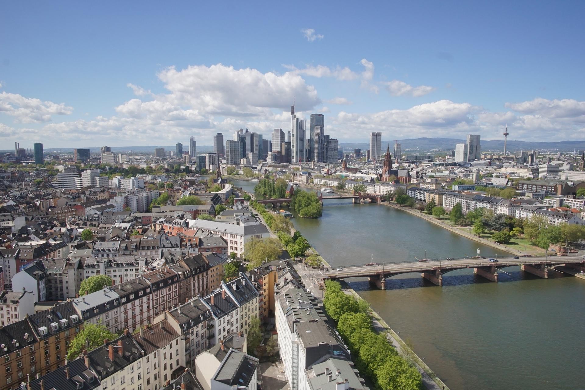 Archiv Foto Webcam Panoramablick auf die Skyline Frankfurt