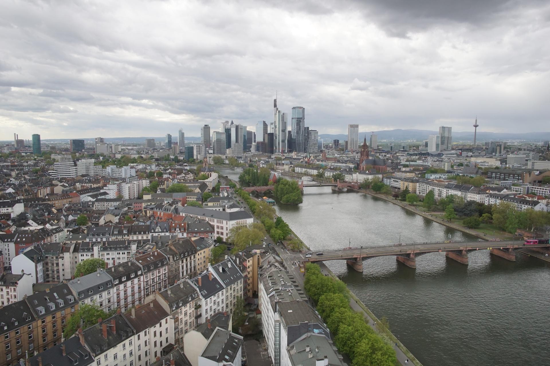 Archiv Foto Webcam Panoramablick auf die Skyline Frankfurt