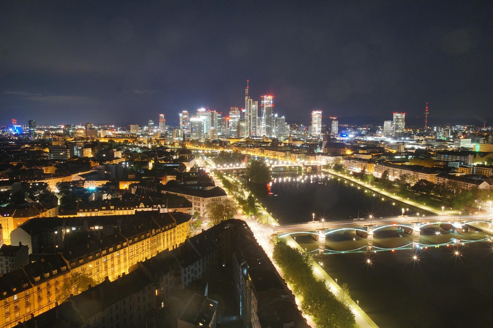 Archiv Foto Webcam Panoramablick auf die Skyline Frankfurt