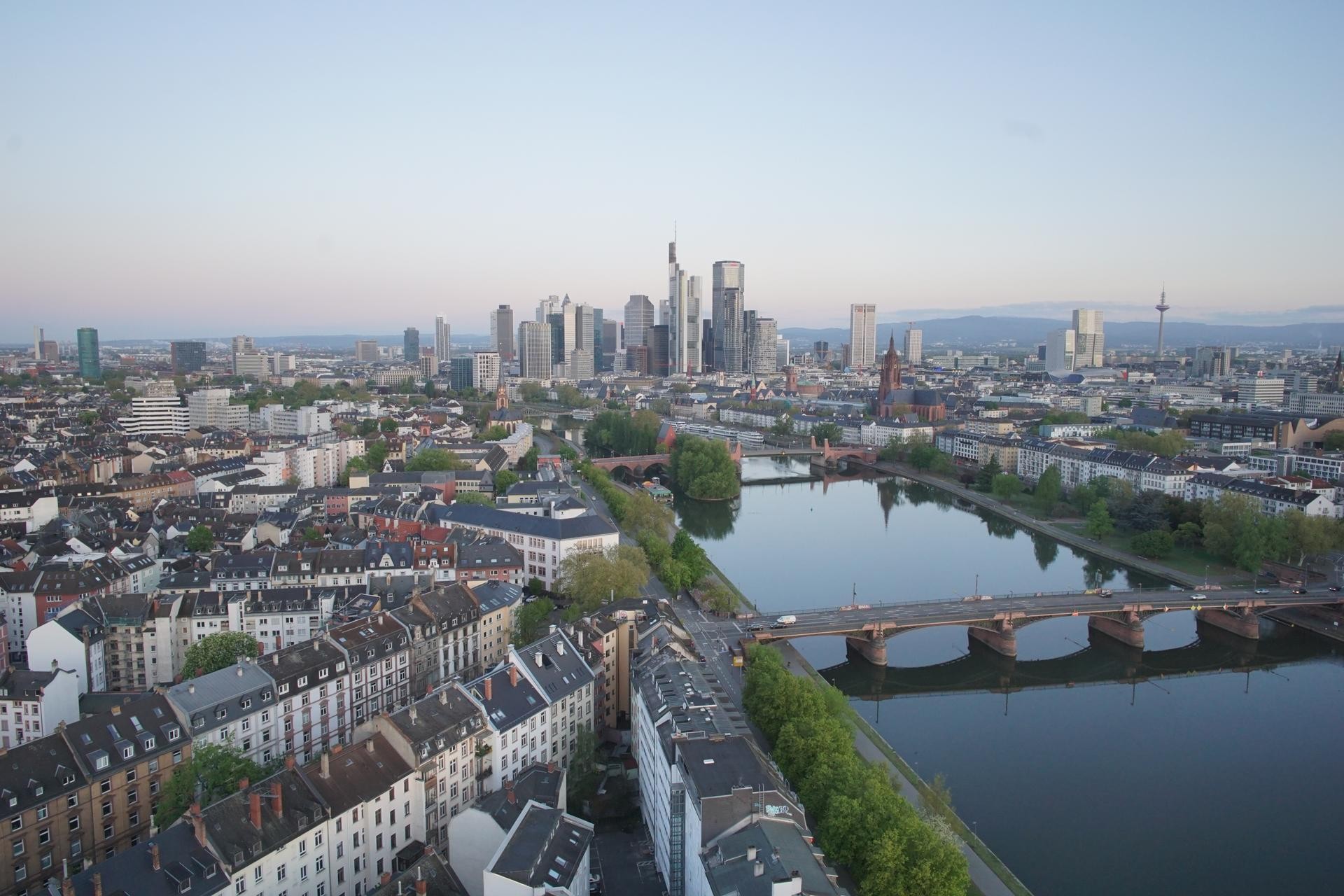 Archiv Foto Webcam Panoramablick auf die Skyline Frankfurt