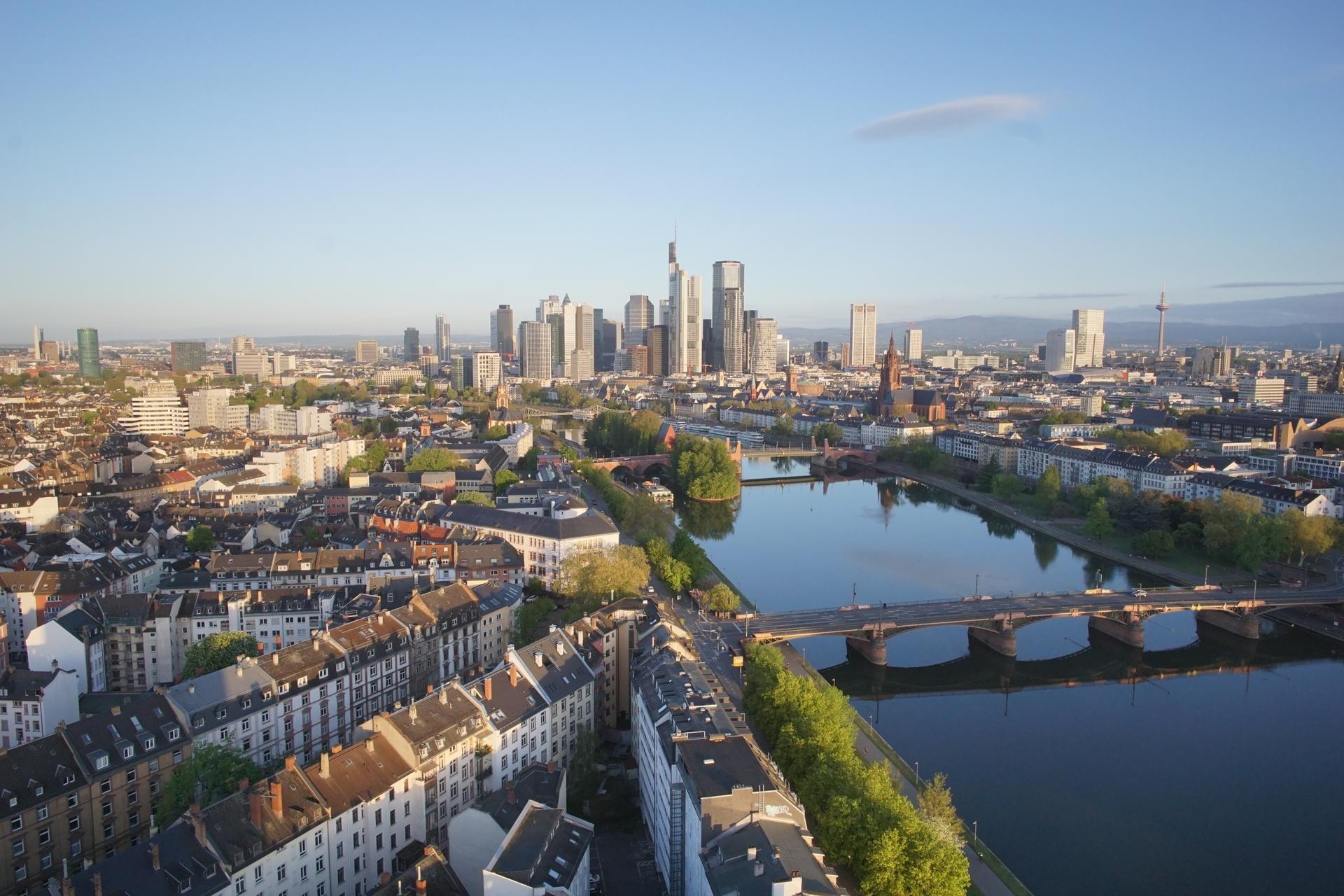 Archiv Foto Webcam Panoramablick auf die Skyline Frankfurt