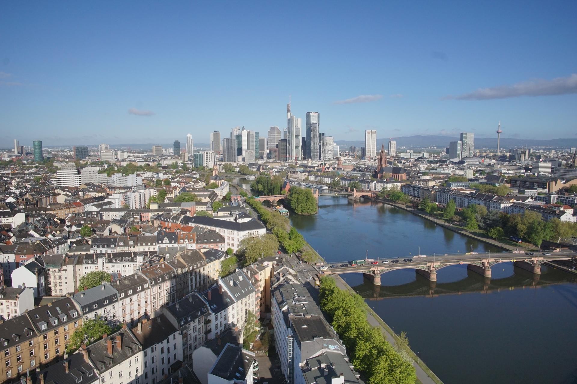 Archiv Foto Webcam Panoramablick auf die Skyline Frankfurt
