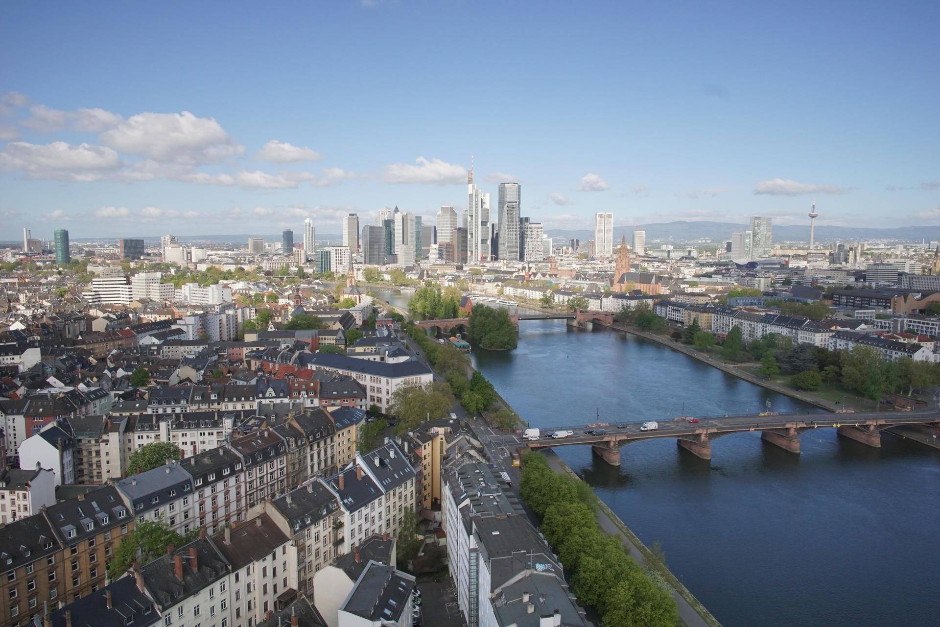 Archiv Foto Webcam Panoramablick auf die Skyline Frankfurt