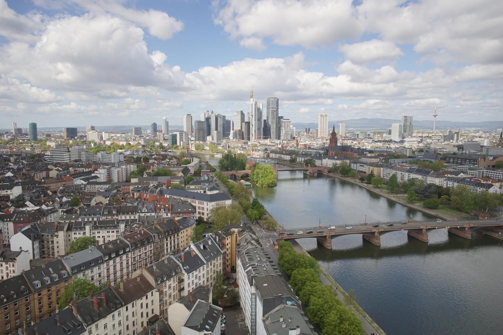 Archiv Foto Webcam Panoramablick auf die Skyline Frankfurt
