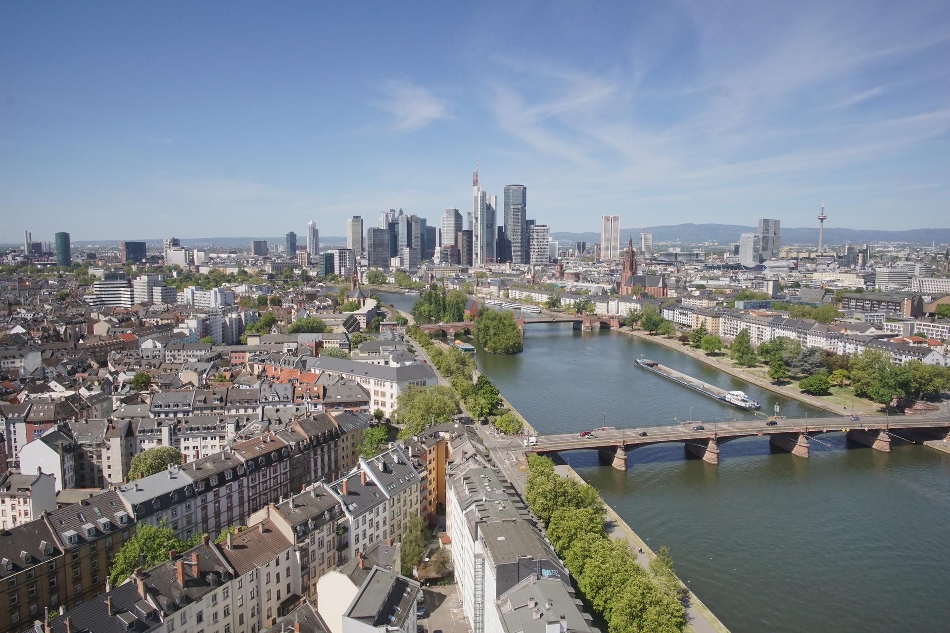 Archiv Foto Webcam Panoramablick auf die Skyline Frankfurt
