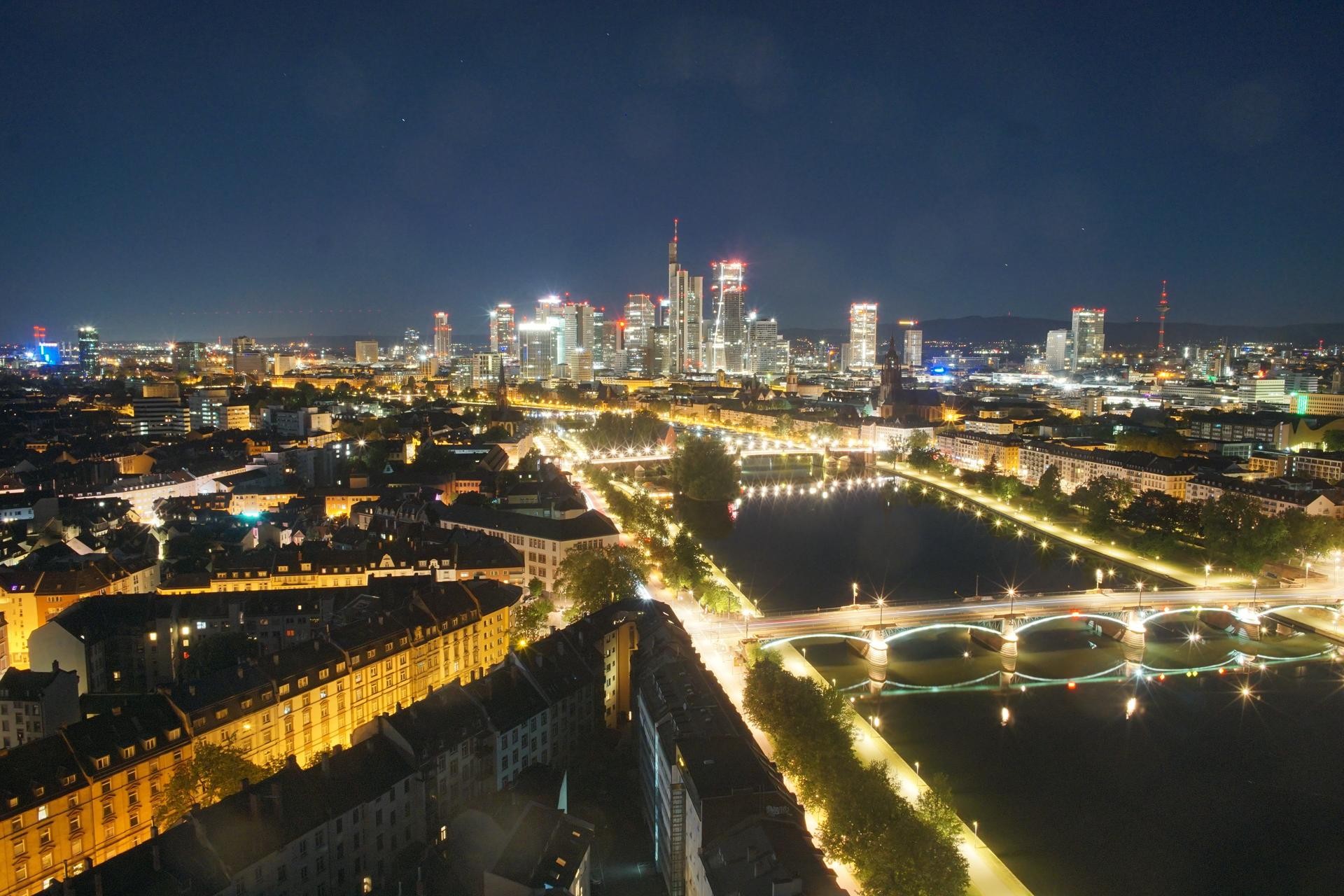 Archiv Foto Webcam Panoramablick auf die Skyline Frankfurt