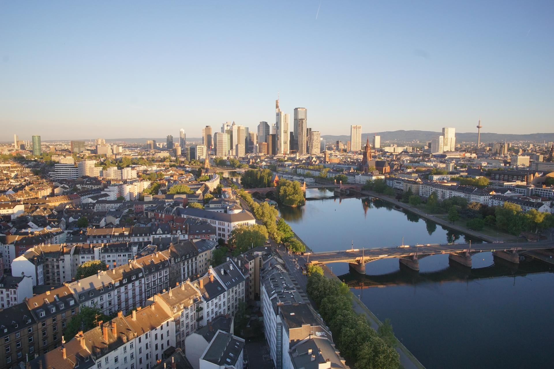 Archiv Foto Webcam Panoramablick auf die Skyline Frankfurt