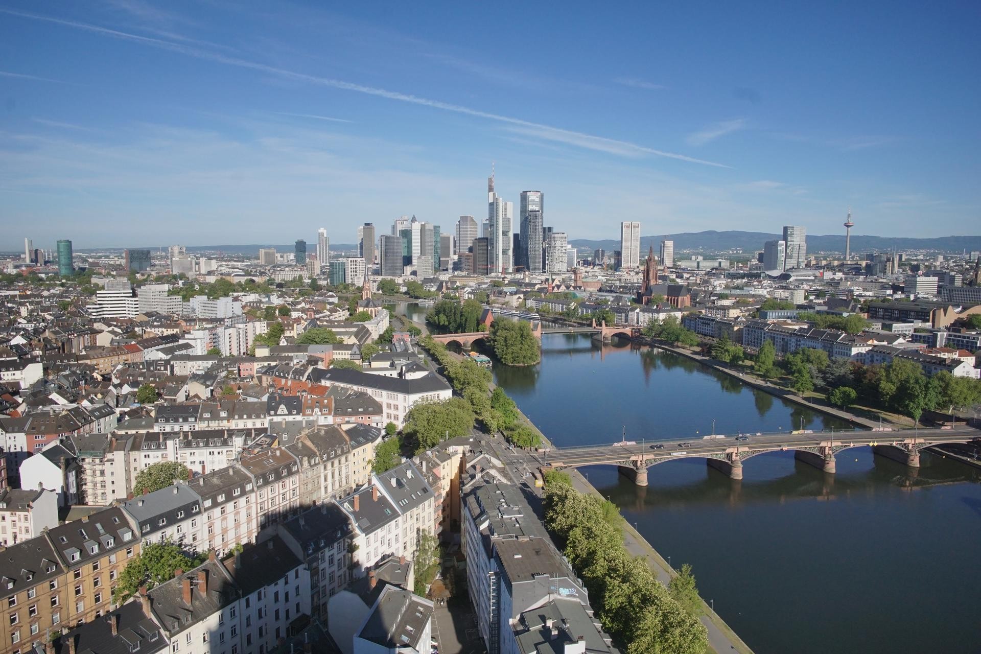 Archiv Foto Webcam Panoramablick auf die Skyline Frankfurt