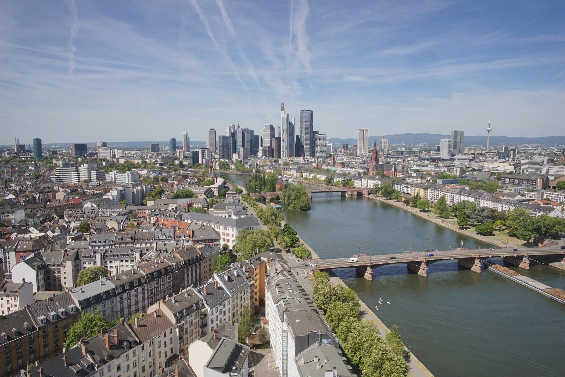 Archiv Foto Webcam Panoramablick auf die Skyline Frankfurt
