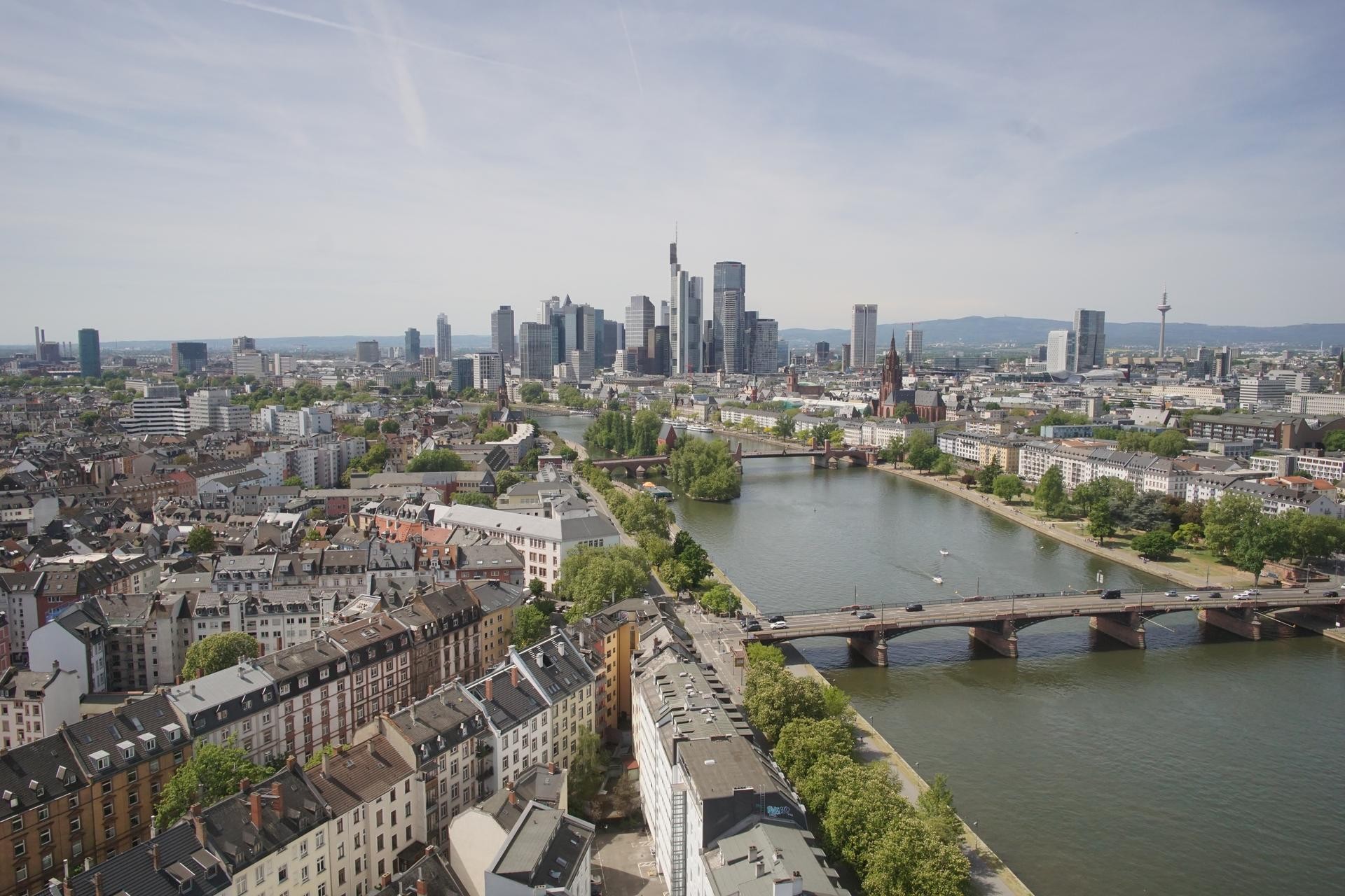 Archiv Foto Webcam Panoramablick auf die Skyline Frankfurt