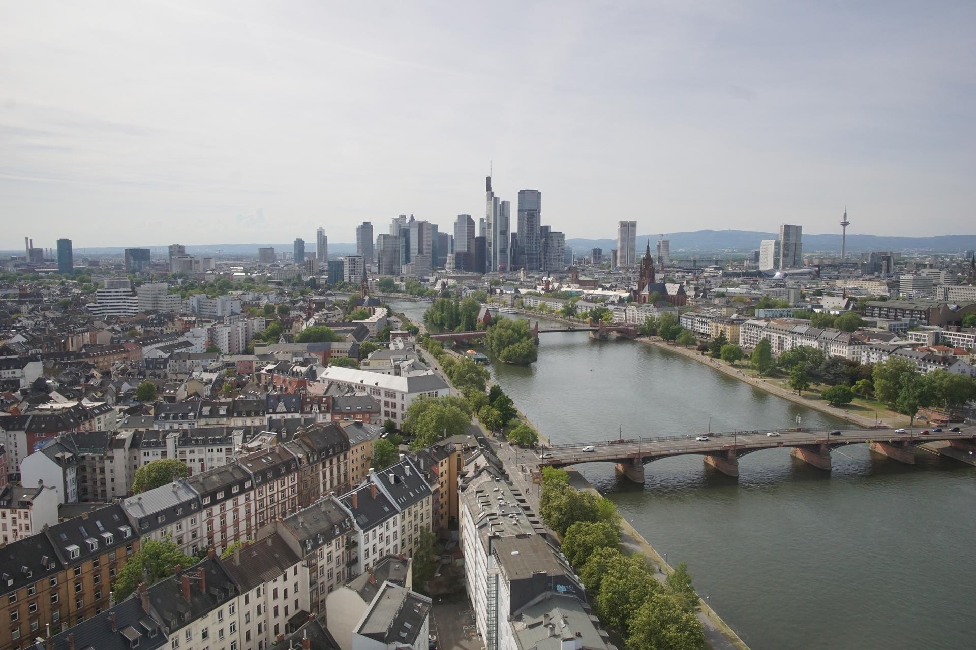 Archiv Foto Webcam Panoramablick auf die Skyline Frankfurt