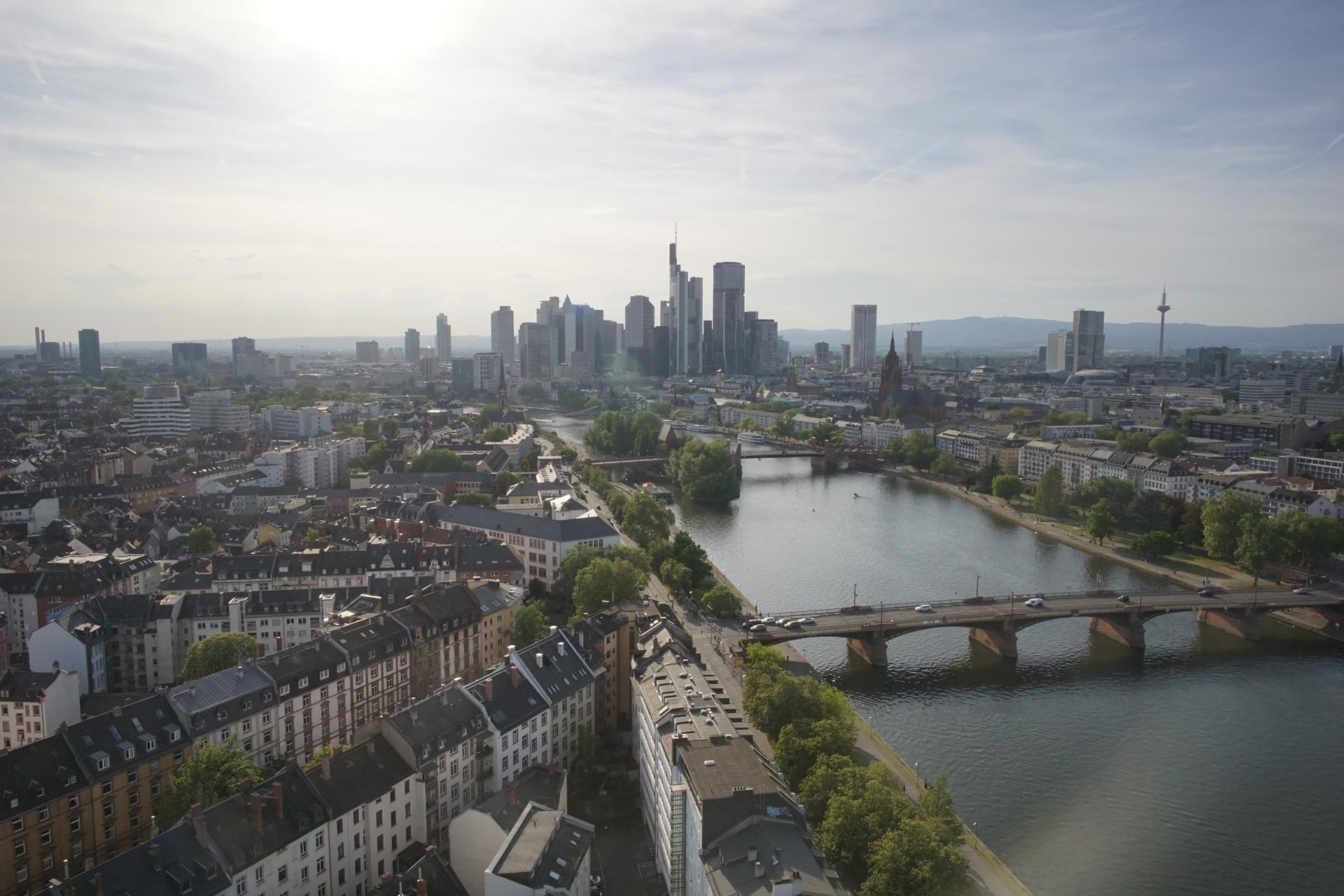 Archiv Foto Webcam Panoramablick auf die Skyline Frankfurt