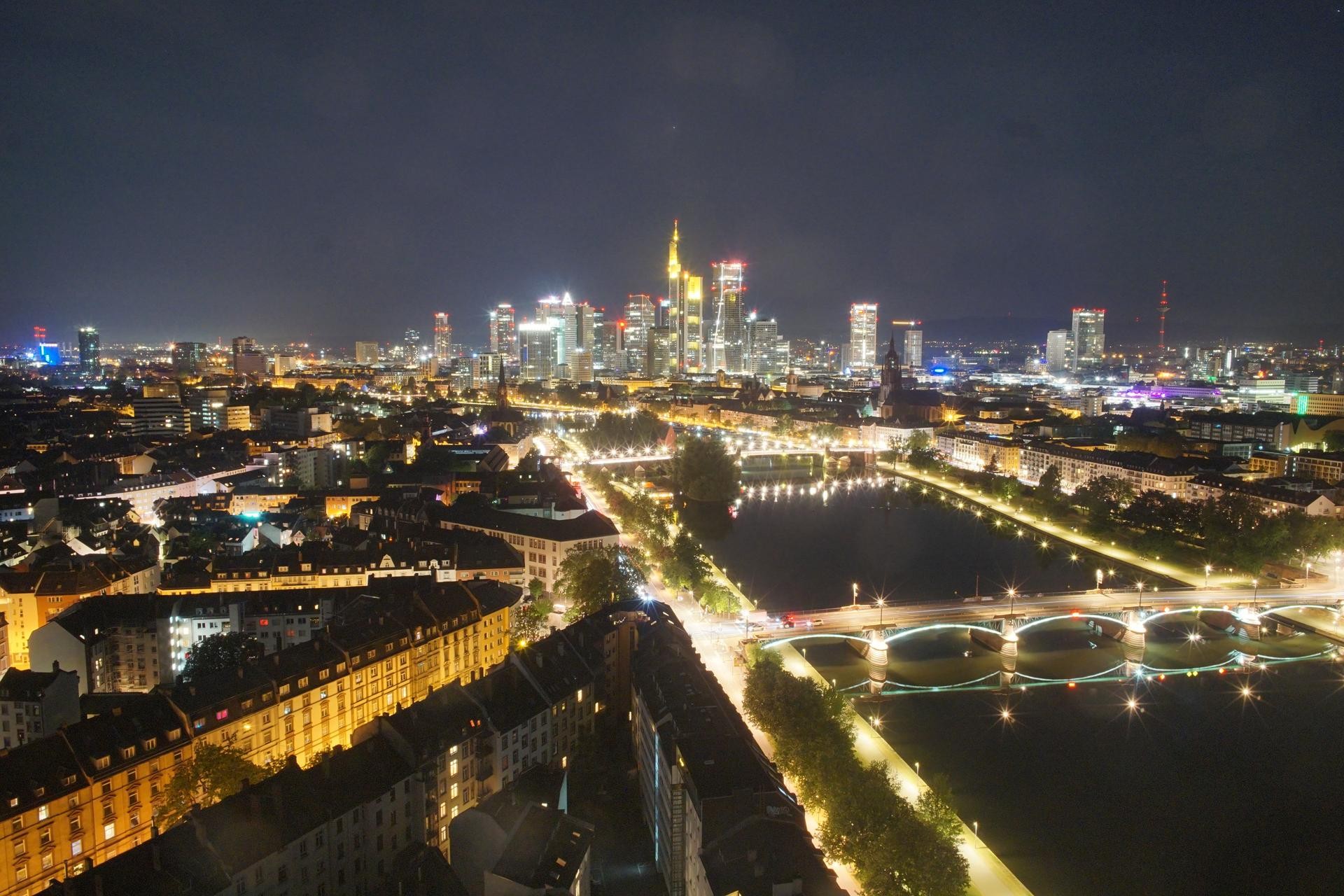 Archiv Foto Webcam Panoramablick auf die Skyline Frankfurt